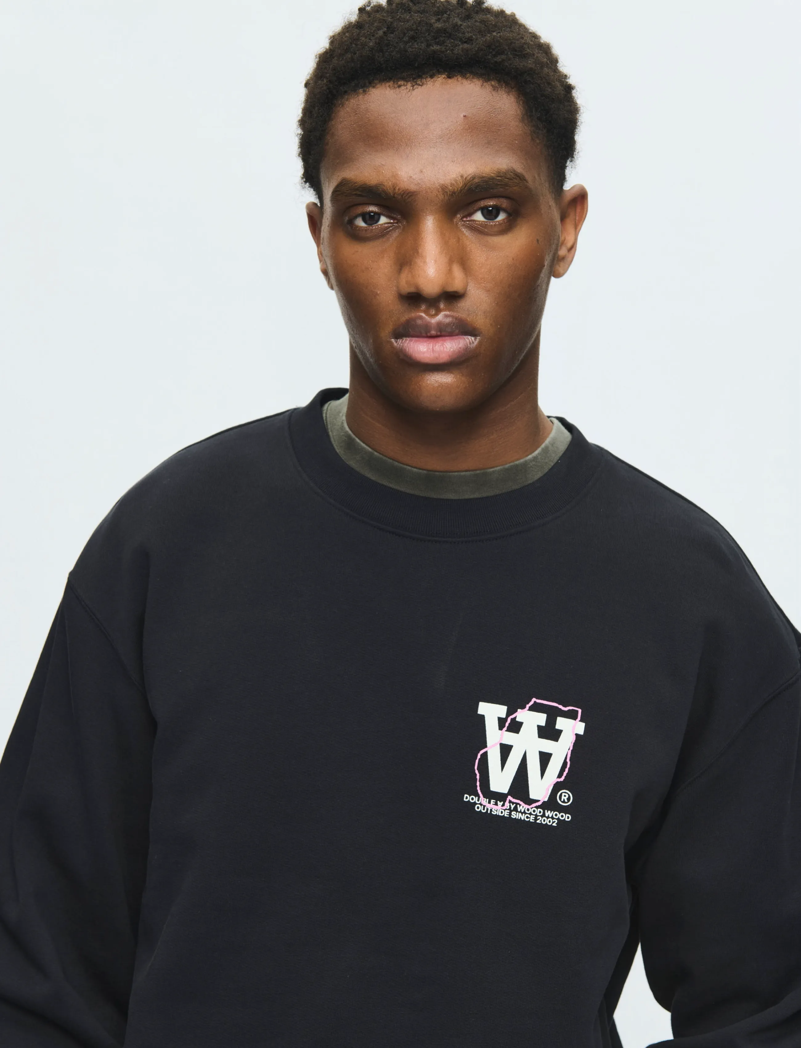 WOOD WOOD - WWJames map crew neck 25219 - black - 5