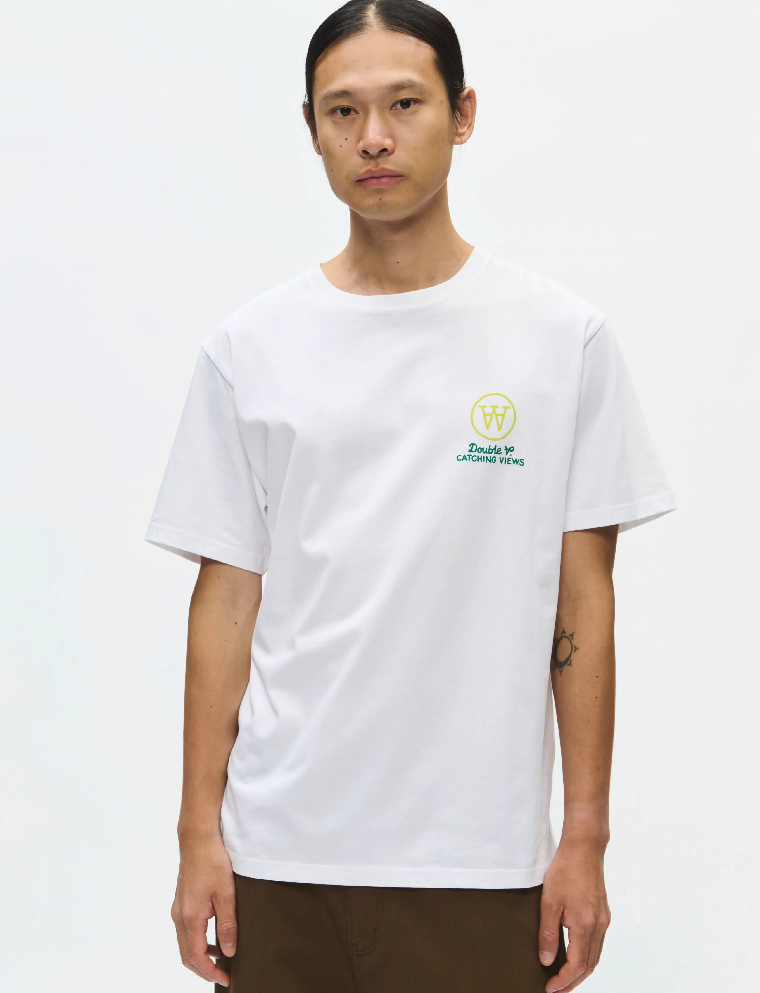 WOOD WOOD - WWAce birder tee 25074 - kurzärmelige t-shirts - bright white - 3