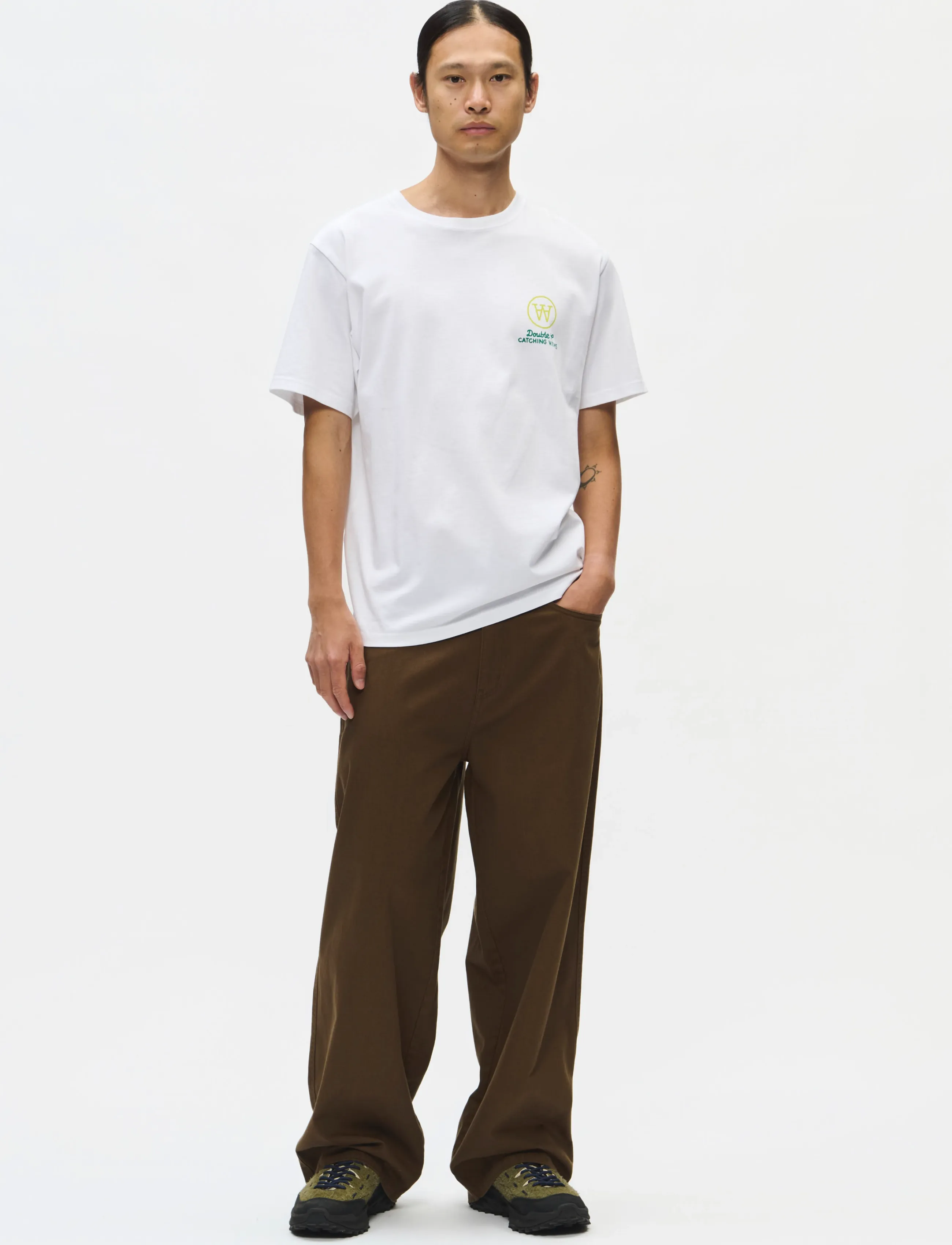 WOOD WOOD - WWAce birder tee 25074 - kurzärmelige t-shirts - bright white - 4