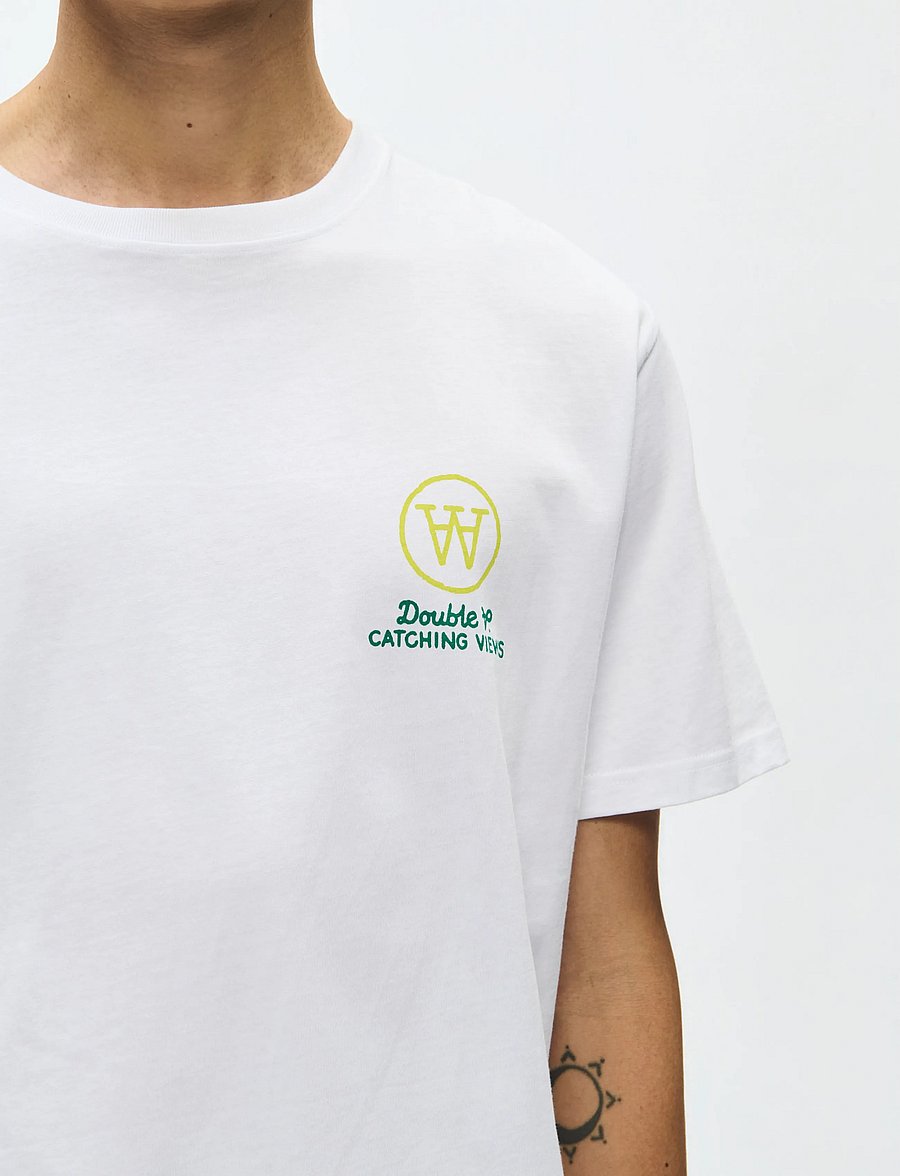 WOOD WOOD - WWAce birder tee 25074 - kurzärmelige t-shirts - bright white - 5