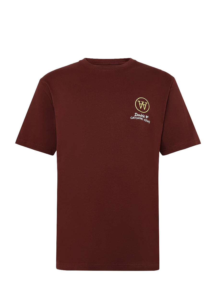 WOOD WOOD - WWAce birder tee 25074 - lühikeste varrukatega t-särgid - decadent chocolate - 1