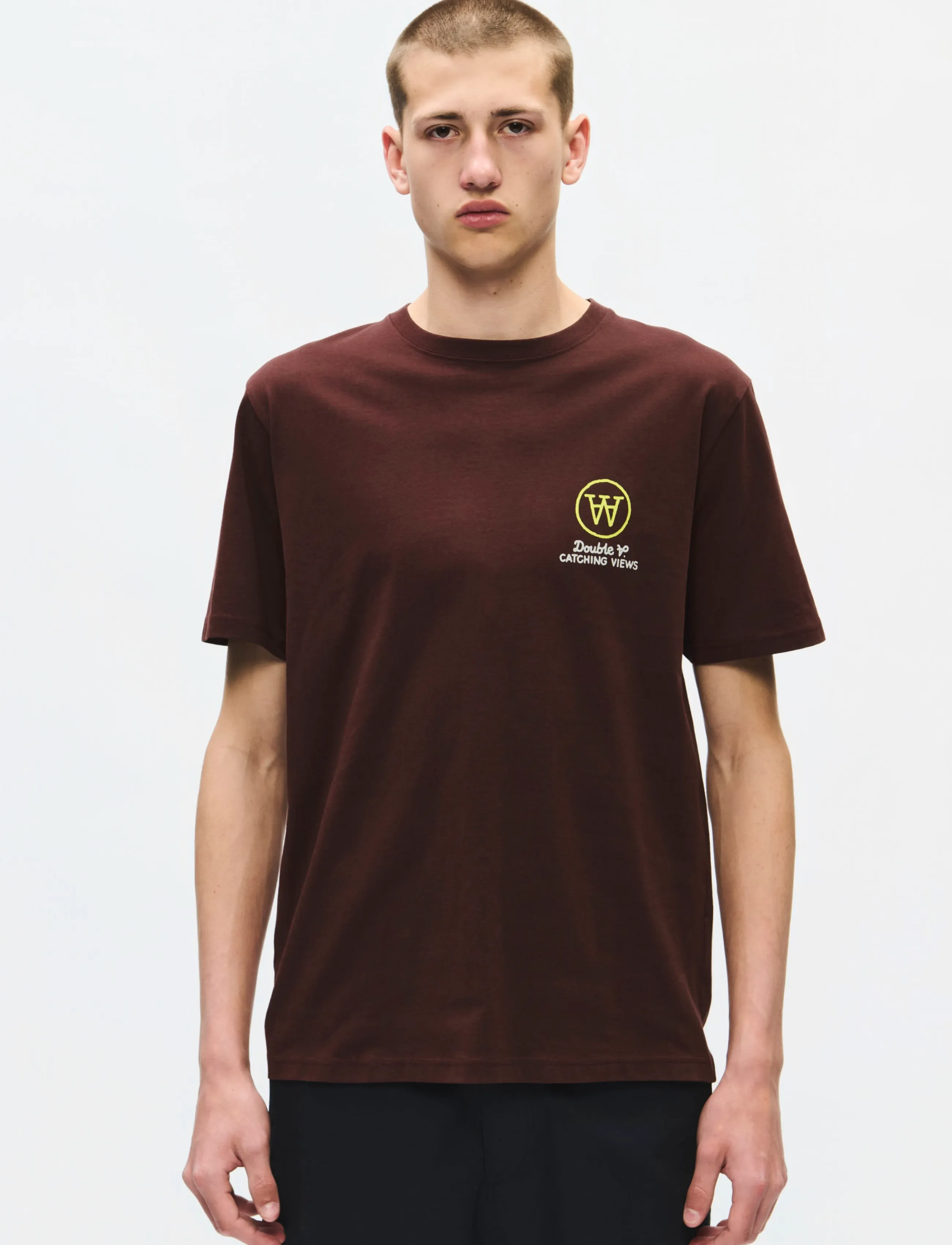 WOOD WOOD WWAce birder tee 25074 - Kortærmede T-shirts - DECADENT CHOCOLATE / brown