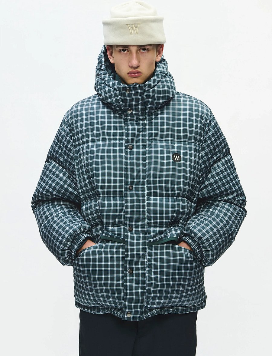 WOOD WOOD - WWKai x puffer jacket 25484 - down jackets - ponderosa pine check - 0
