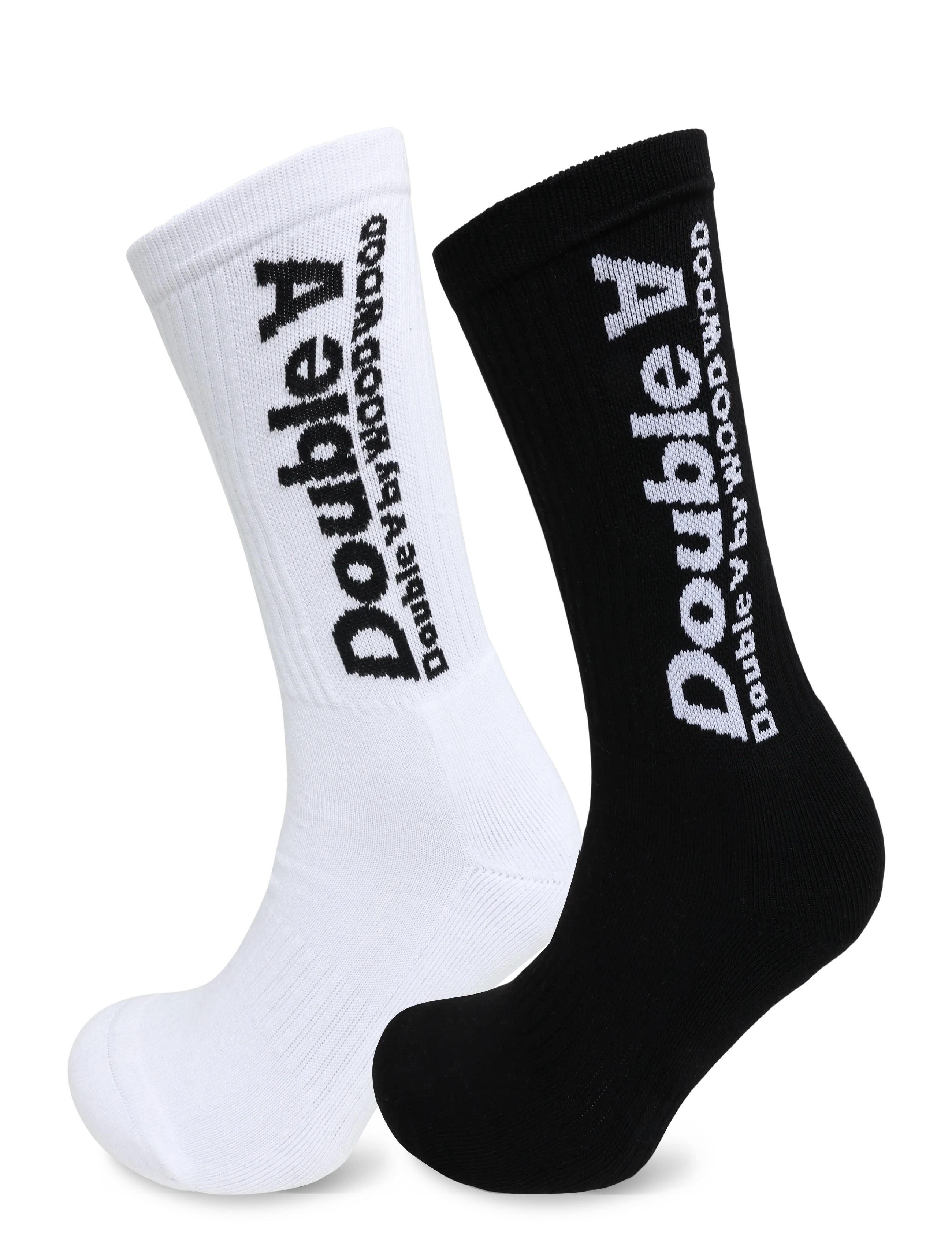 WOOD WOOD WWRyder 2 pack sock itc 25330 - DOUBLE A BY W.W. - BLACK/WHITE + WHITE/BLACK / black