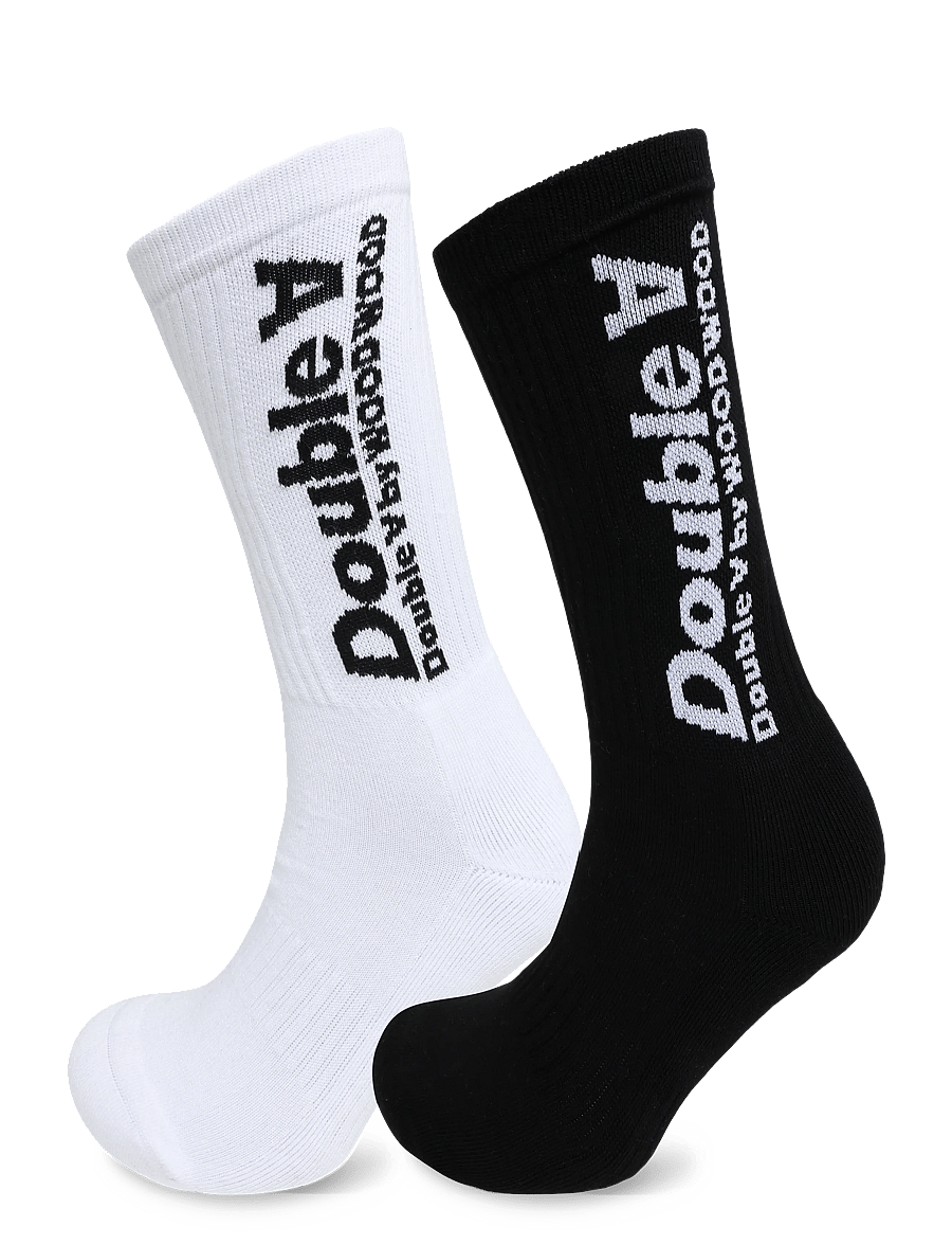 WOOD WOOD - WWRyder 2 pack sock itc 25330 - urheilusukat - black/white + white/black - 0