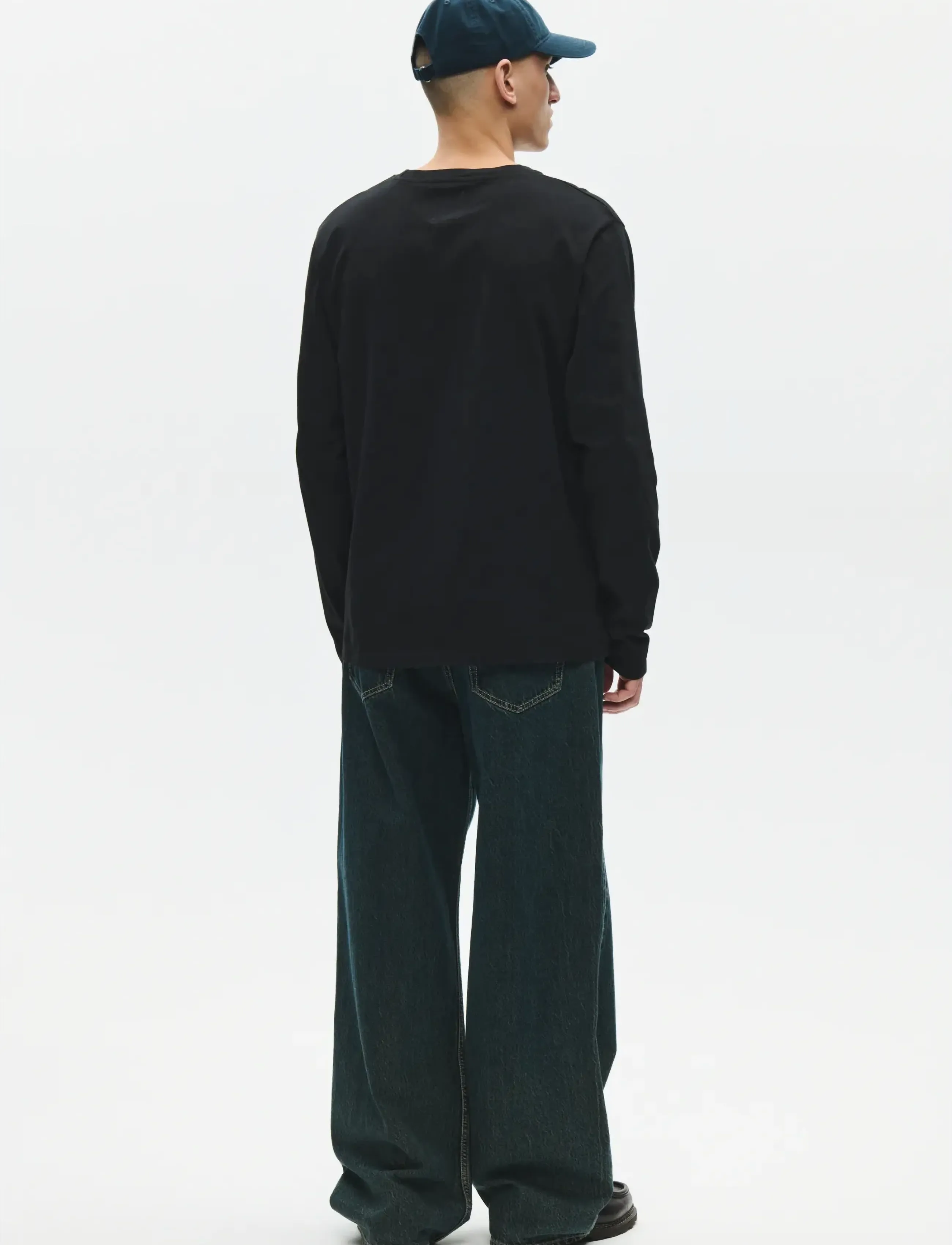 WOOD WOOD - WWAce LS tee 25074 - pikkade varrukatega t-särgid - black beauty - 3