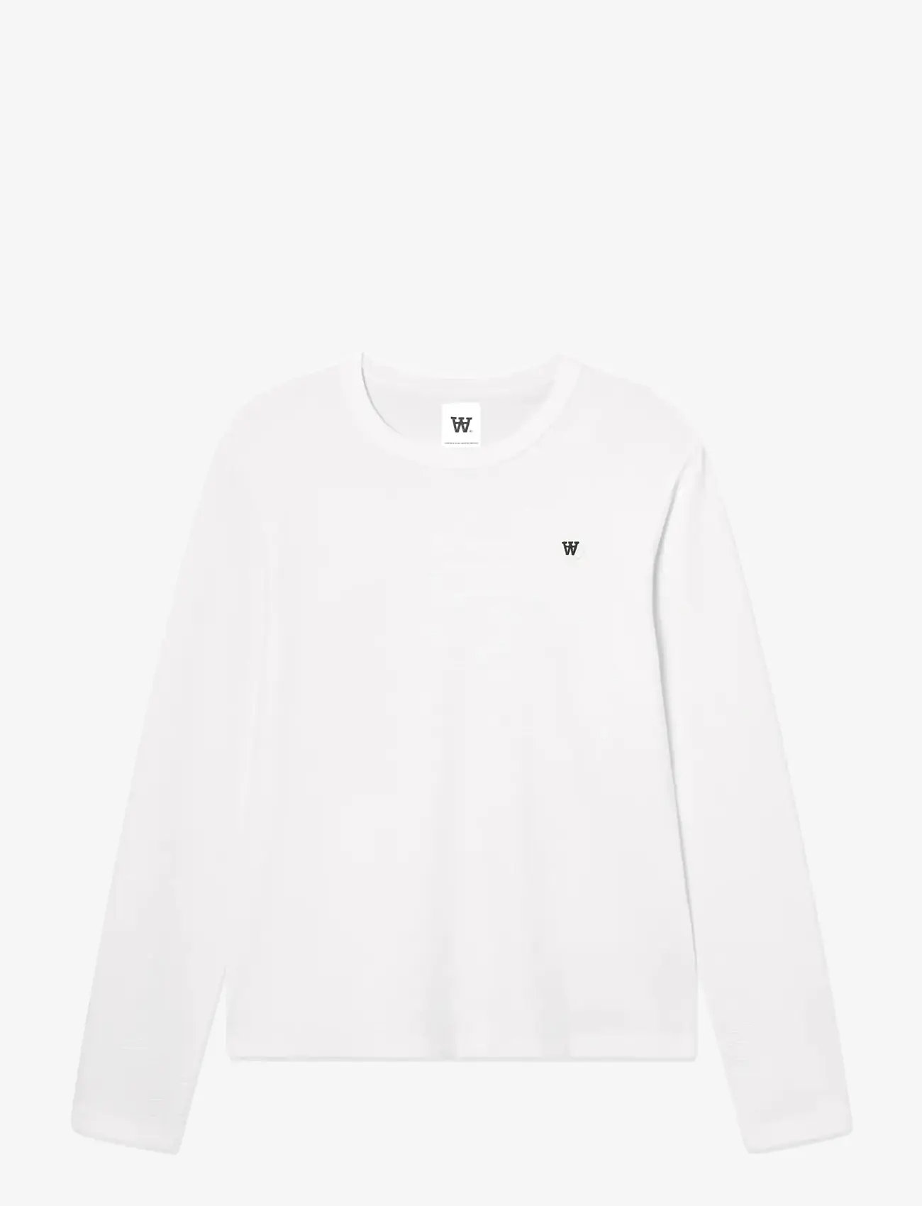 WOOD WOOD - WWAce LS tee 25074 - langærmede t-shirts - bright white - 1