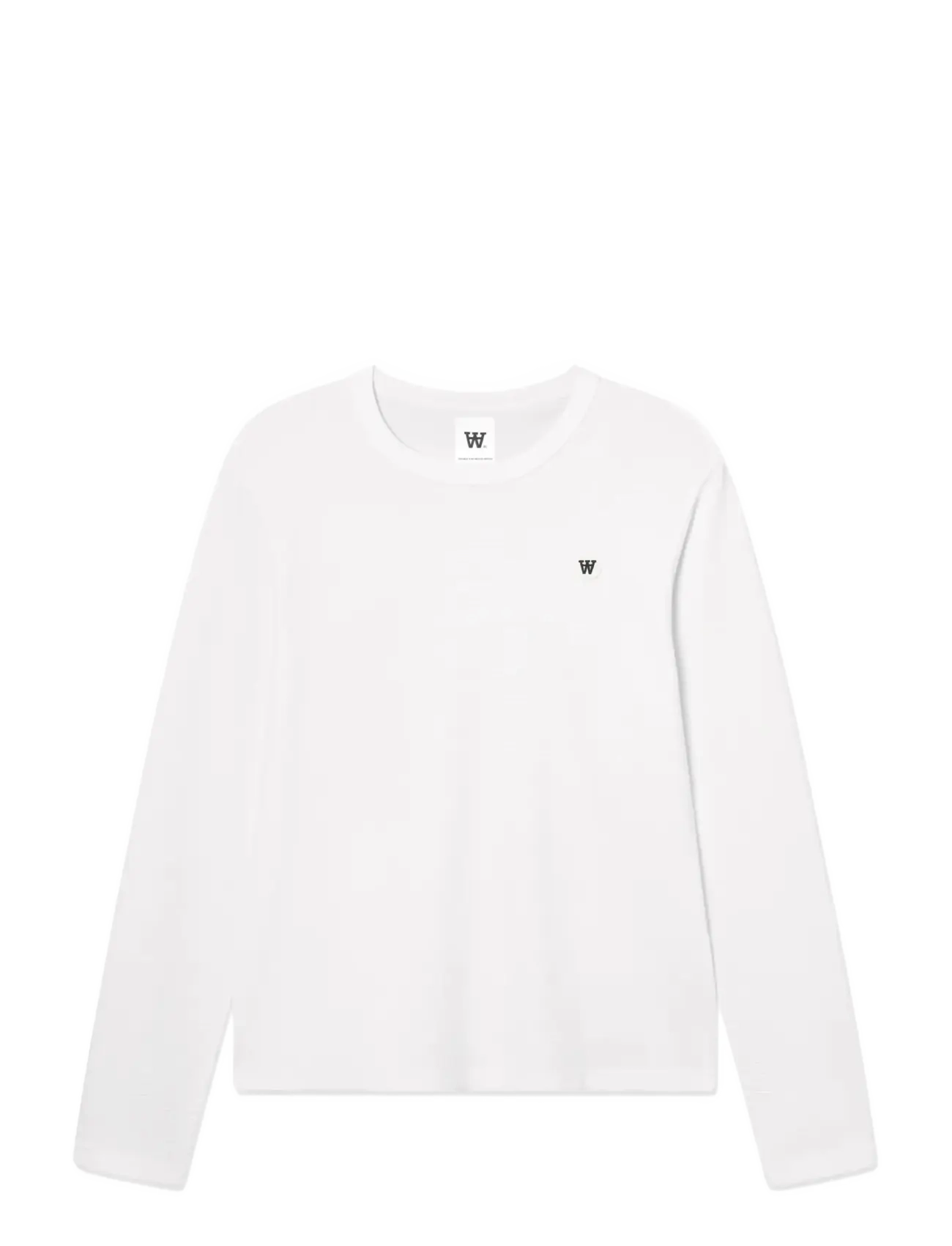 WOOD WOOD WWAce LS tee 25074 - T-shirts - BRIGHT WHITE / white