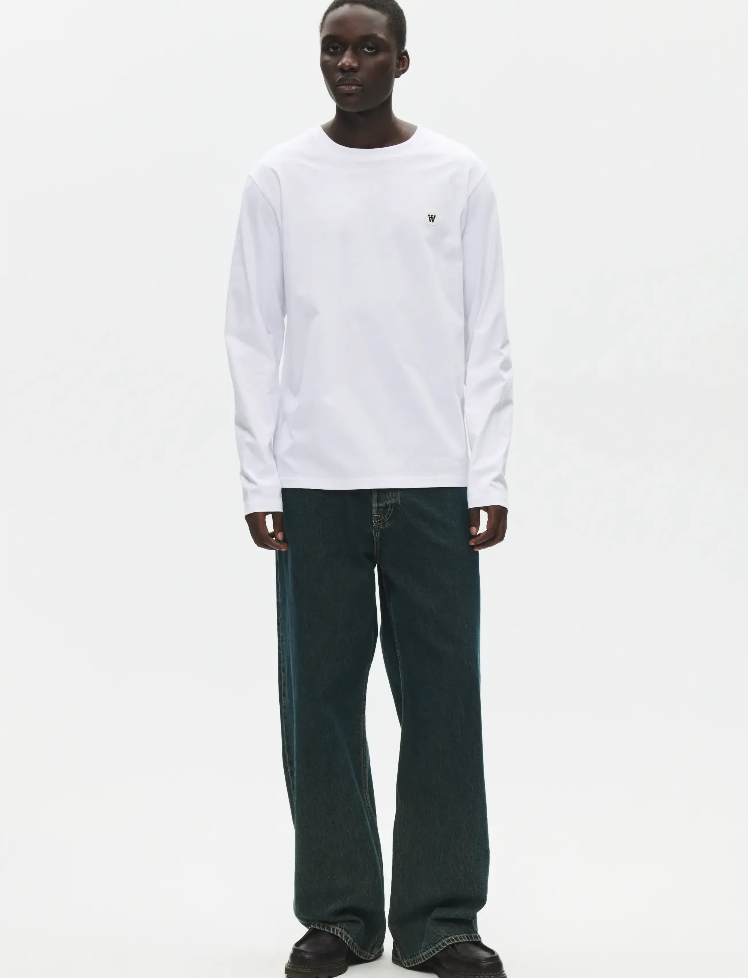 WOOD WOOD - WWAce LS tee 25074 - pikkade varrukatega t-särgid - bright white - 3