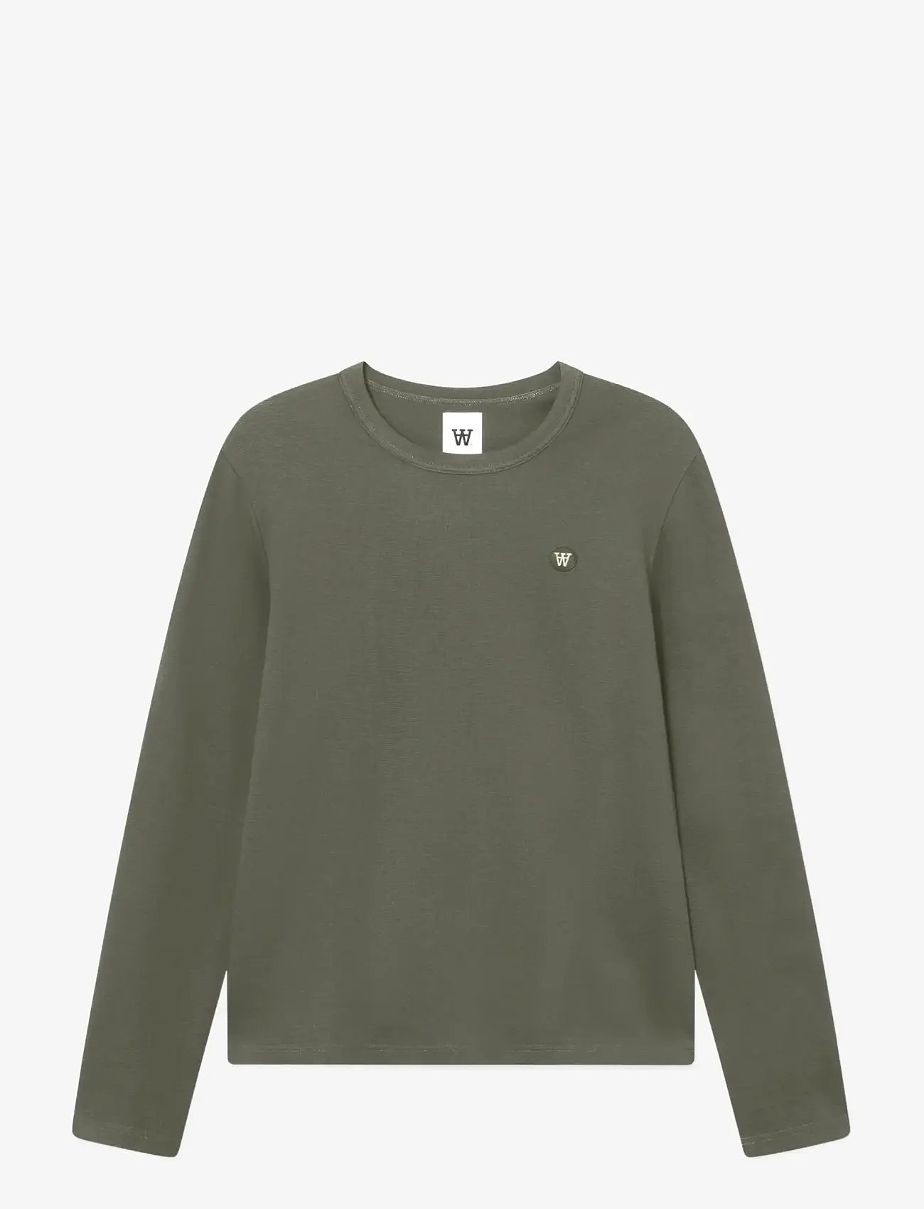 WOOD WOOD - WWAce LS tee 25074 - langærmede t-shirts - grape leaf - 1