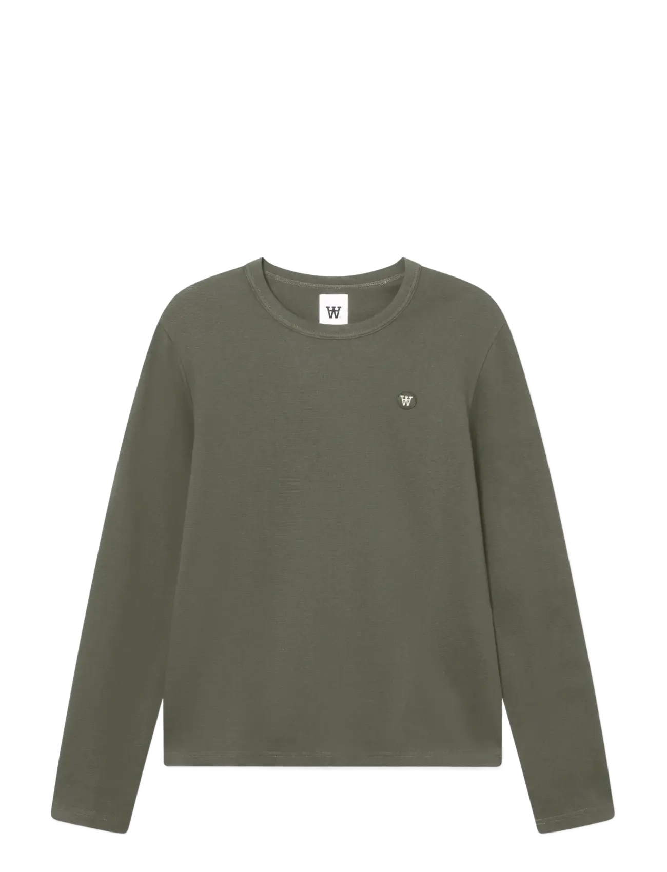 WOOD WOOD WWAce LS tee 25074 - T-shirts - GRAPE LEAF / khaki/green