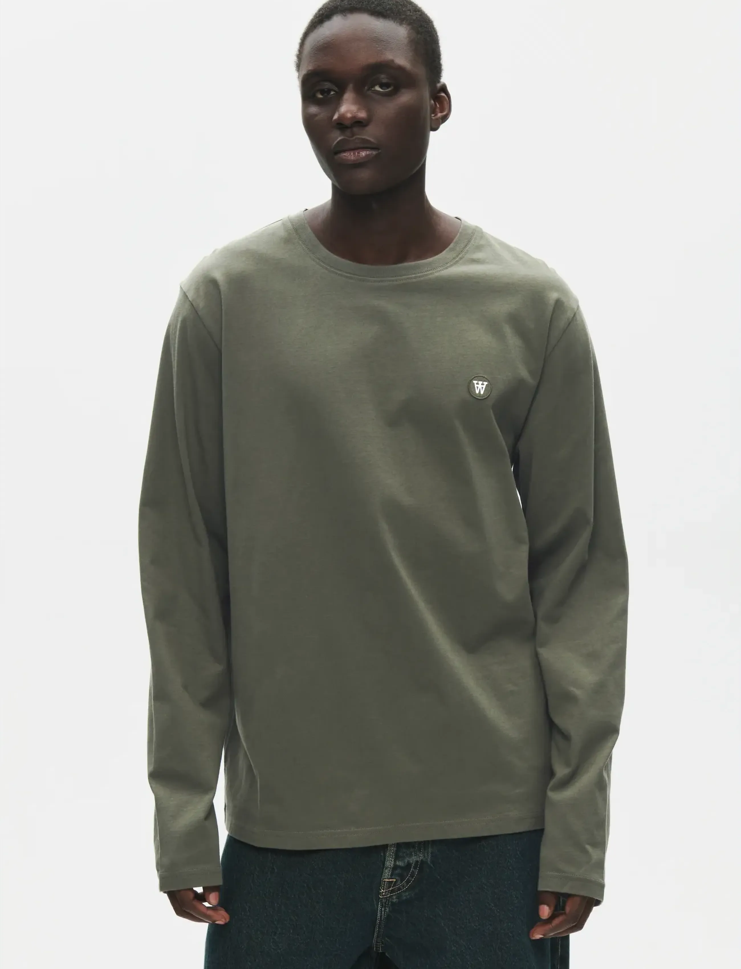 WOOD WOOD WWAce LS tee 25074 - Riided - GRAPE LEAF / khaki/green