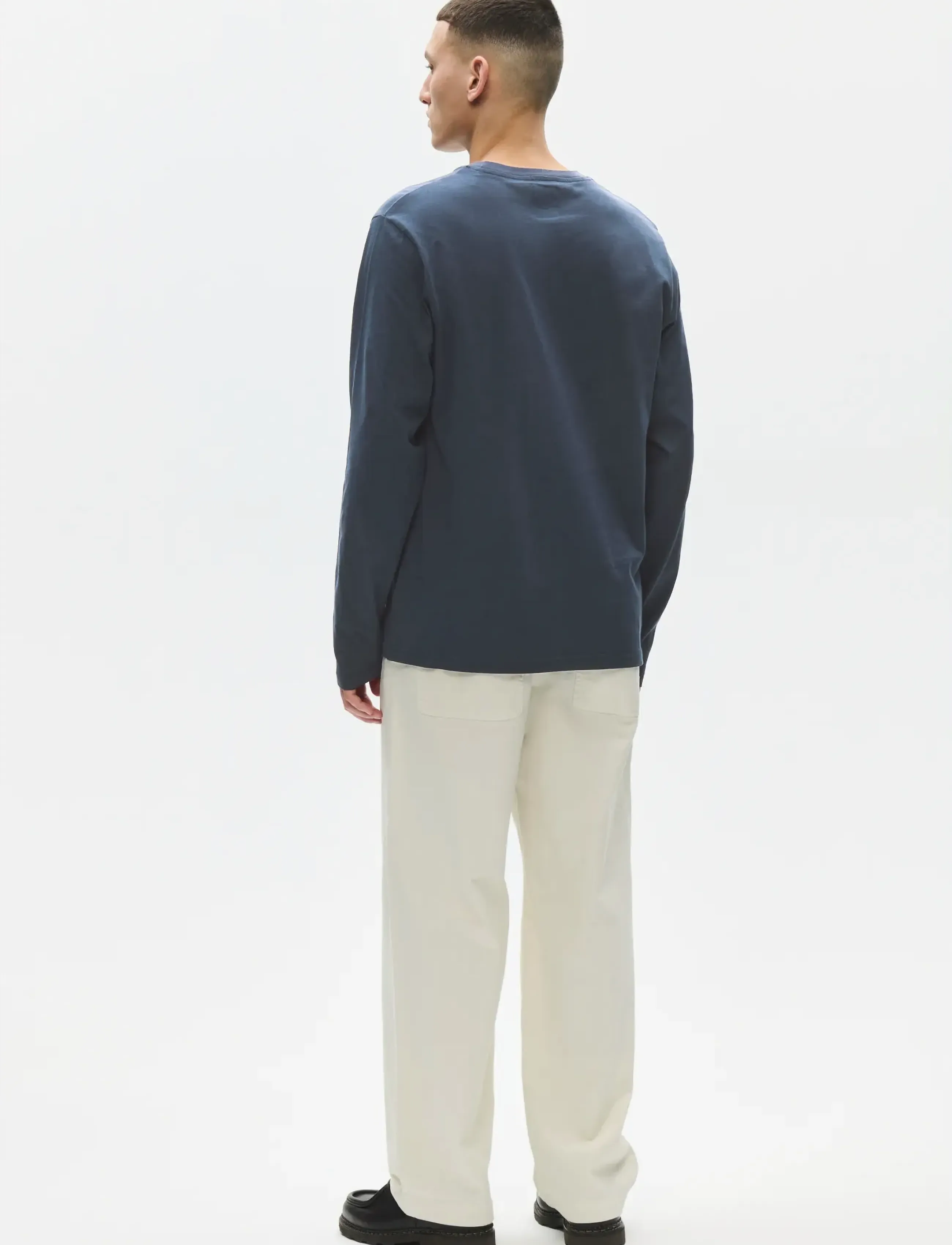 WOOD WOOD - WWAce LS tee 25074 - pikkade varrukatega t-särgid - outer space - 4