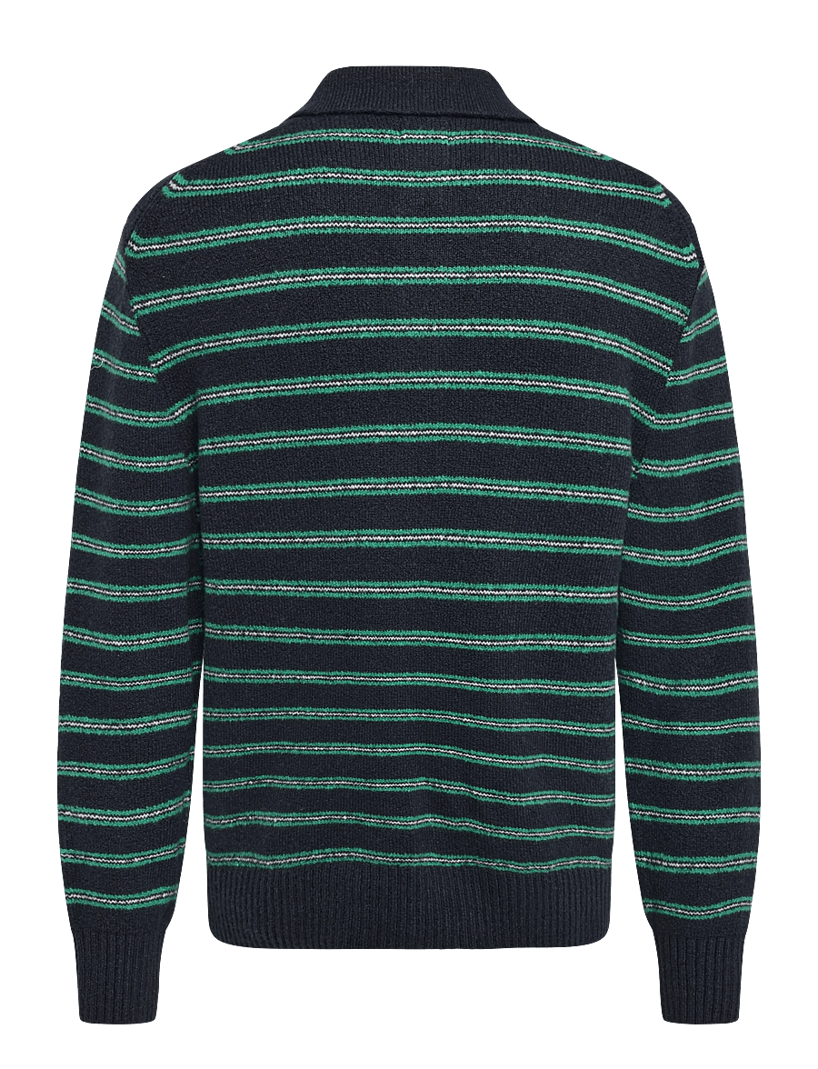 WOOD WOOD - WWCalle polo 25517 - langärmelige strick-polohemden - salute stripe - 2