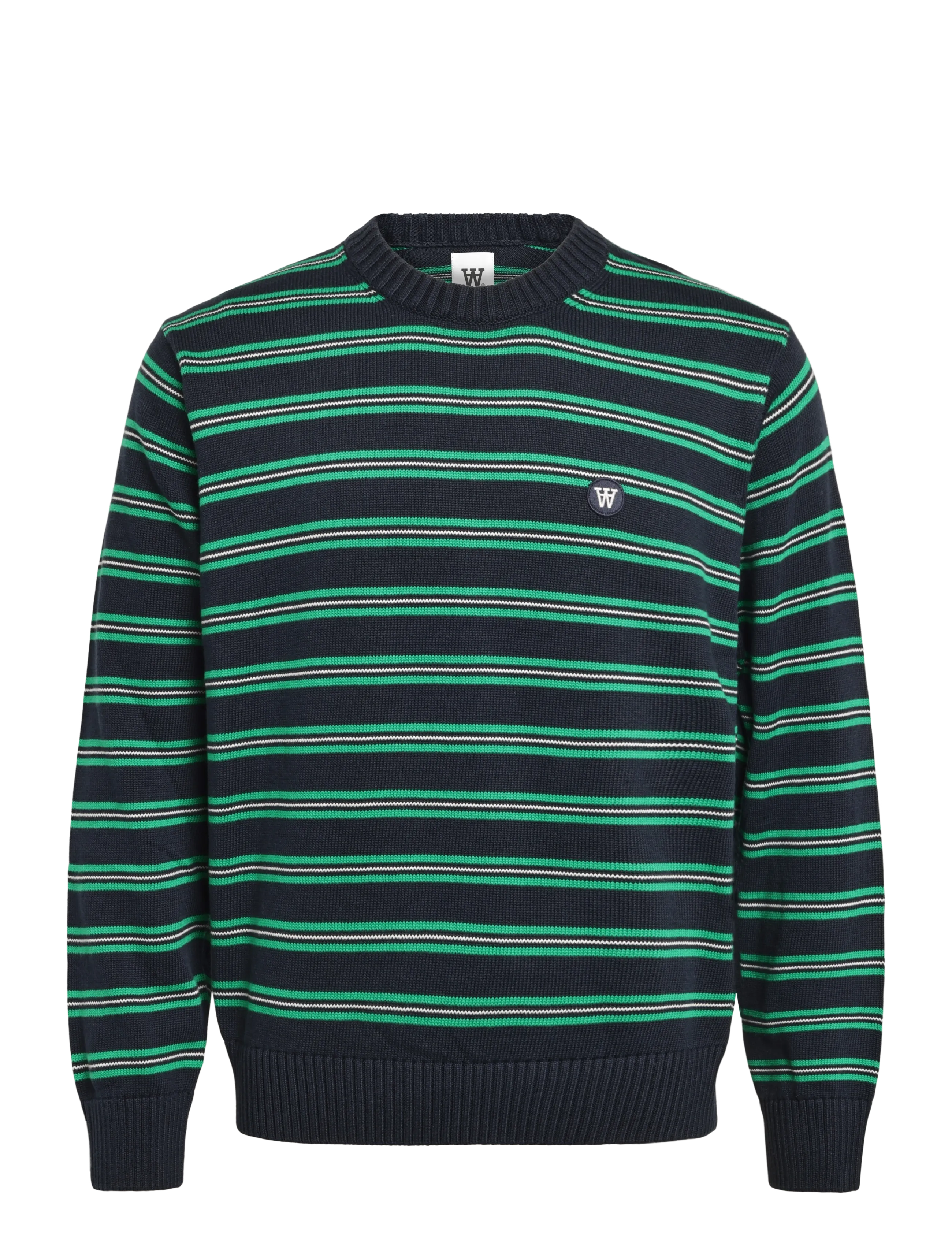WOOD WOOD WWCalle crew neck 25516 - Wood Wood Double A - SALUTE STRIPE / navy