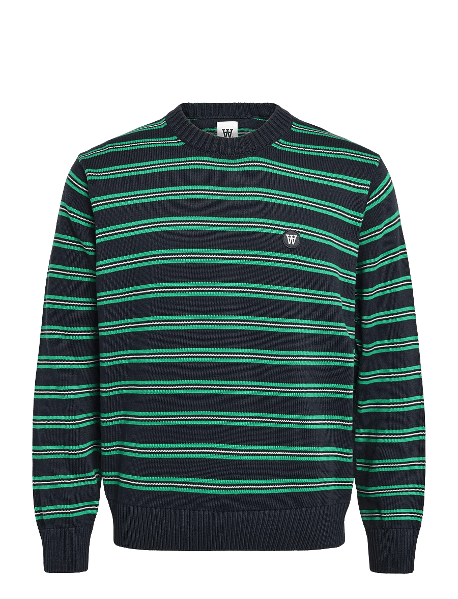 WOOD WOOD - WWCalle crew neck 25516 - round necks - salute stripe - 1