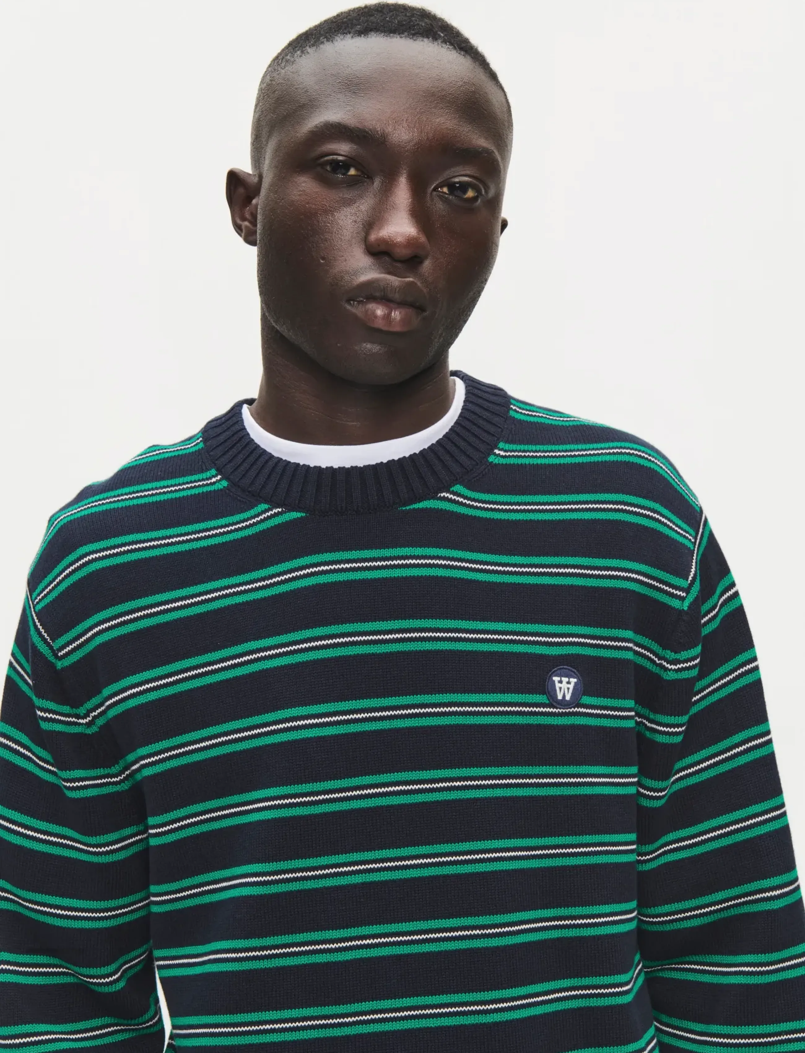 WOOD WOOD - WWCalle crew neck 25516 - salute stripe - 4