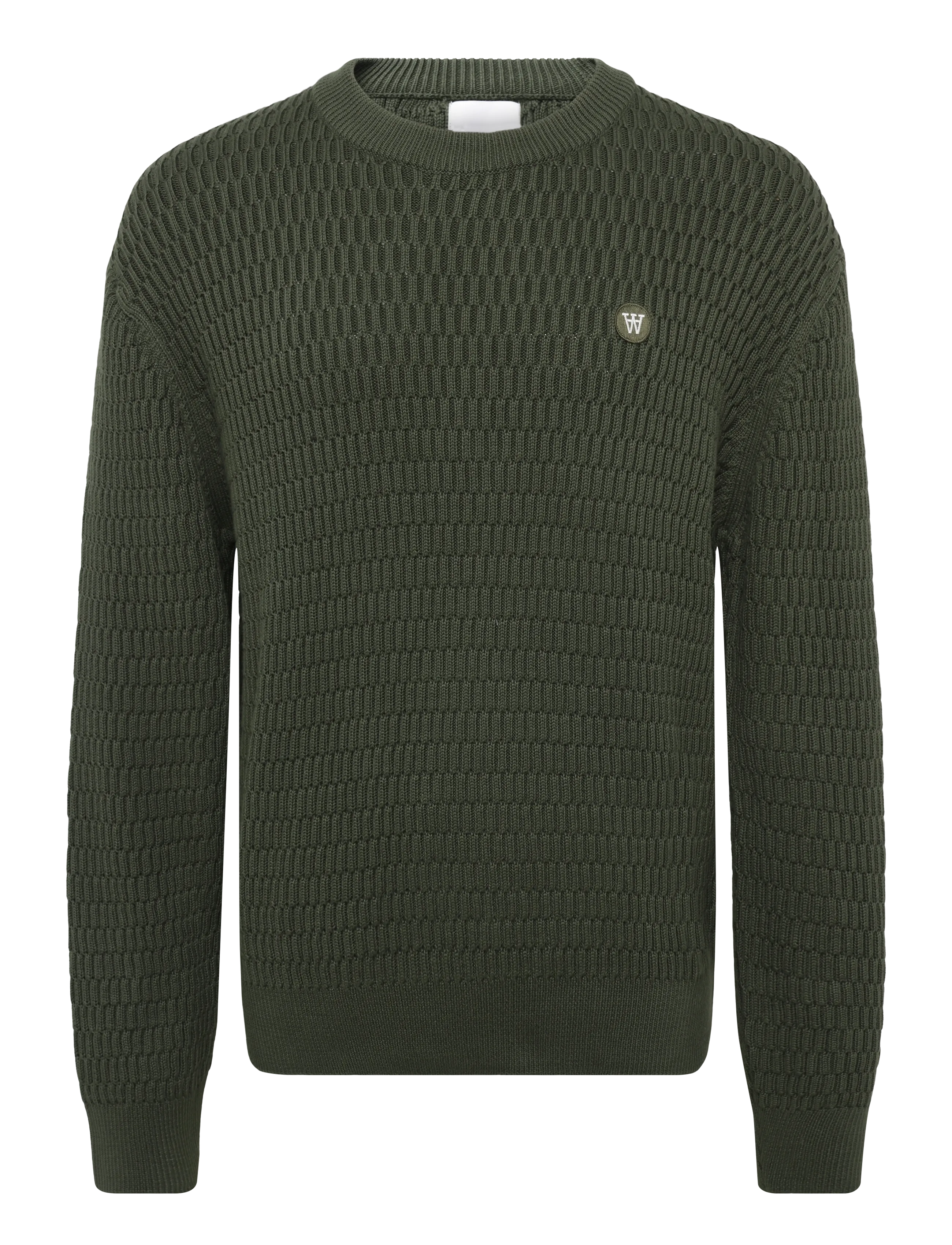 WOOD WOOD WWKamper crew neck 25515 - Wood Wood Double A - DEEP DEPTHS / khaki/green