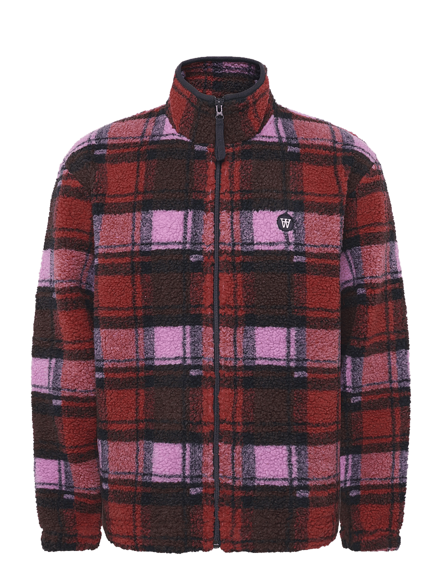 WOOD WOOD - WWMitchel zipper 25522 - teddytröjor - rosewood check - 1