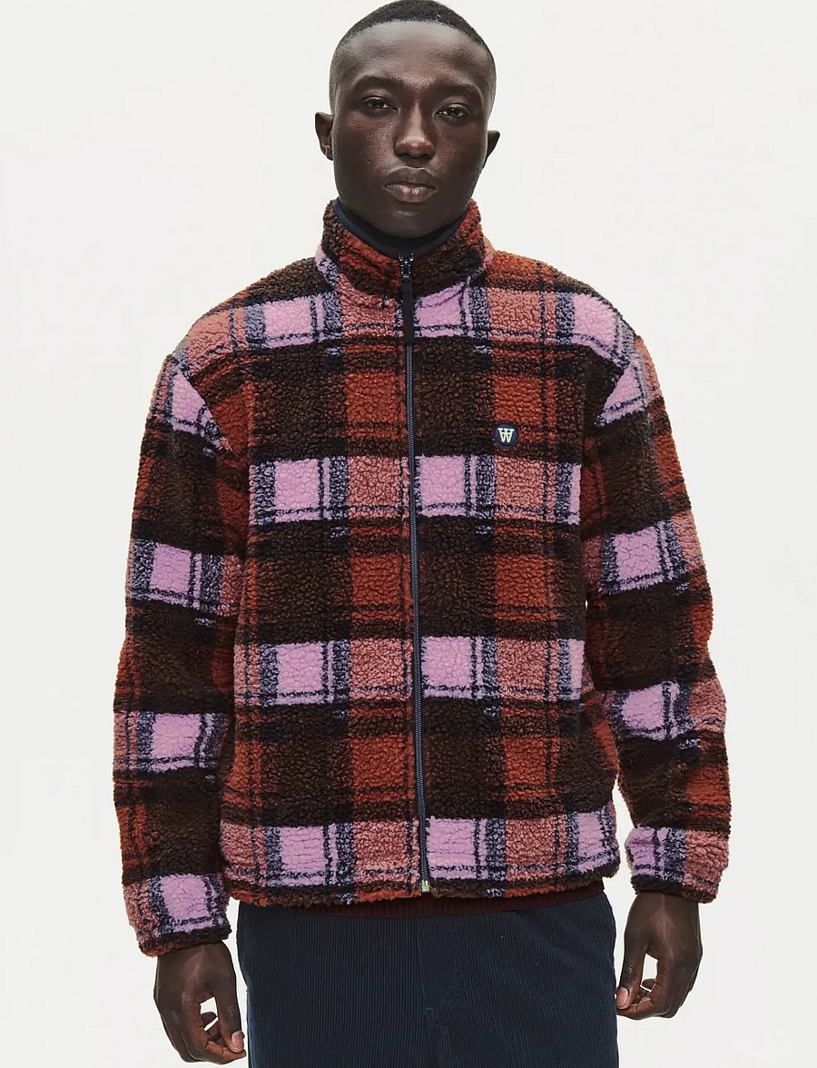 WOOD WOOD - WWMitchel zipper 25522 - rosewood check - 0