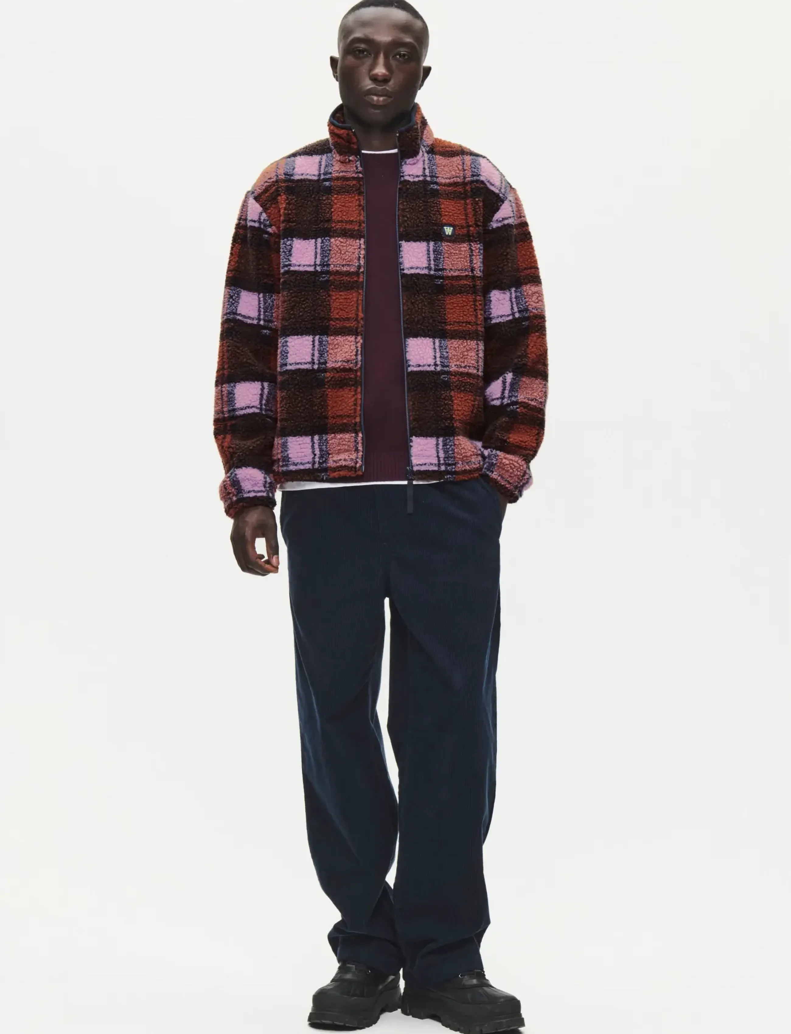 WOOD WOOD - WWMitchel zipper 25522 - rosewood check - 2
