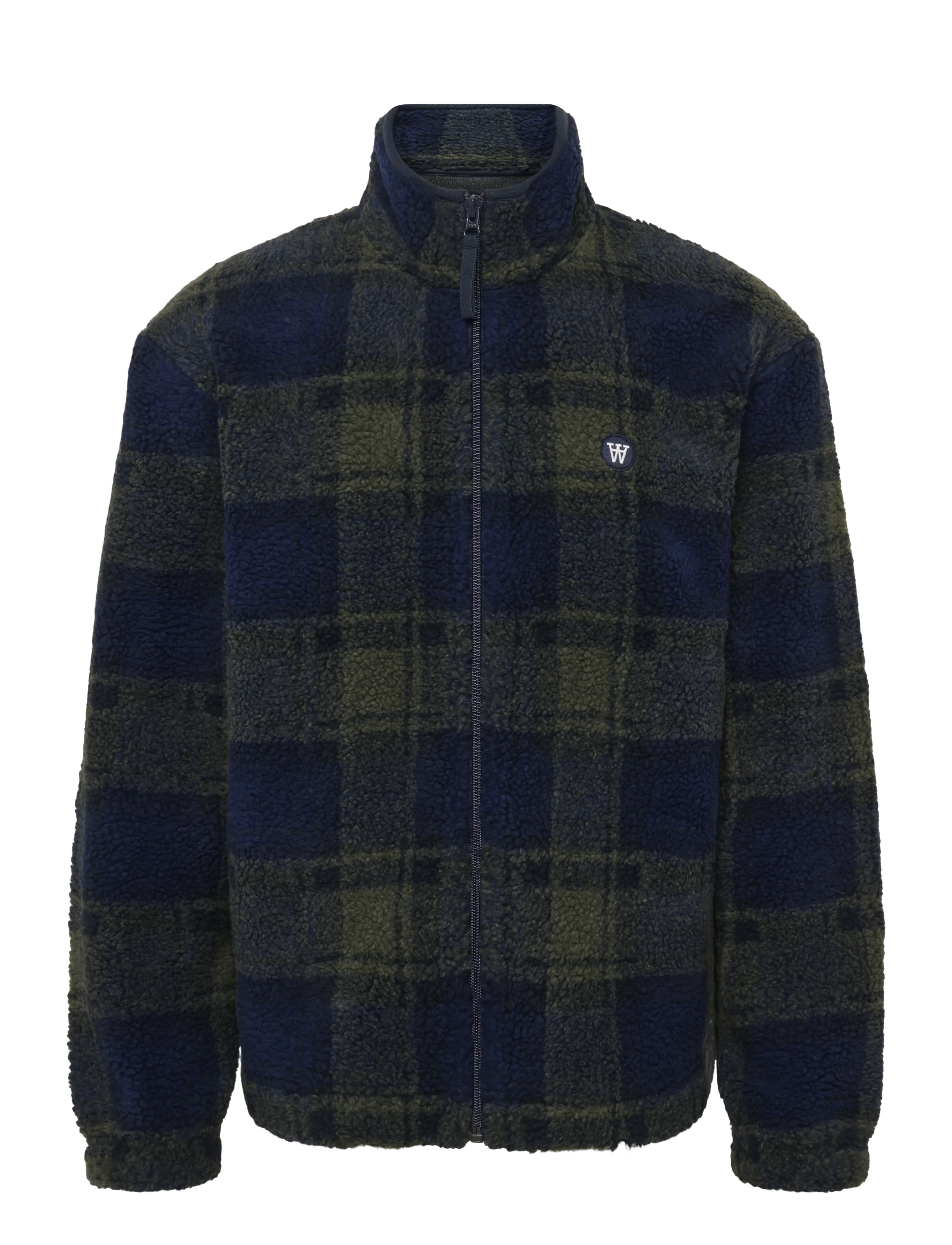 WOOD WOOD WWMitchel zipper 25522 - Wood Wood Double A - SALUTE CHECK / navy