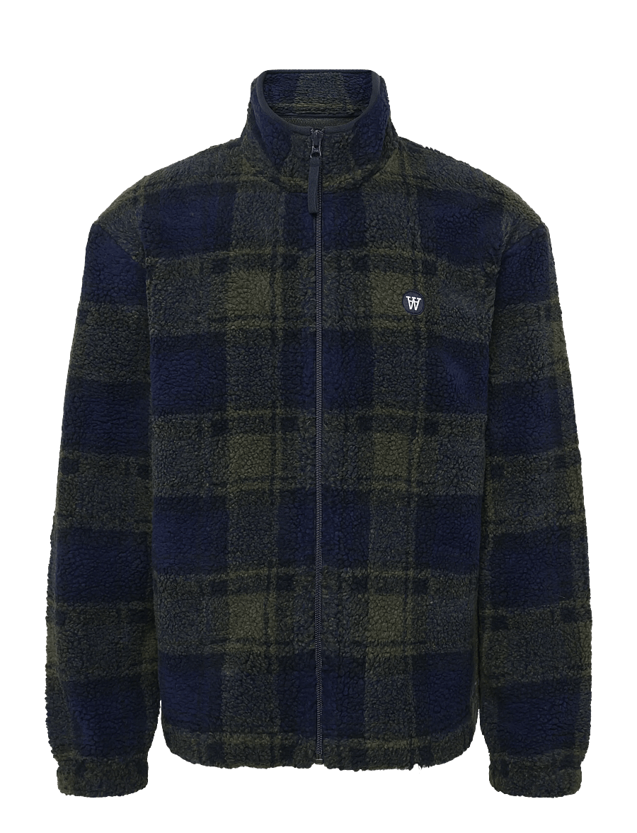 WOOD WOOD - WWMitchel zipper 25522 - fleece-pullover - salute check - 1