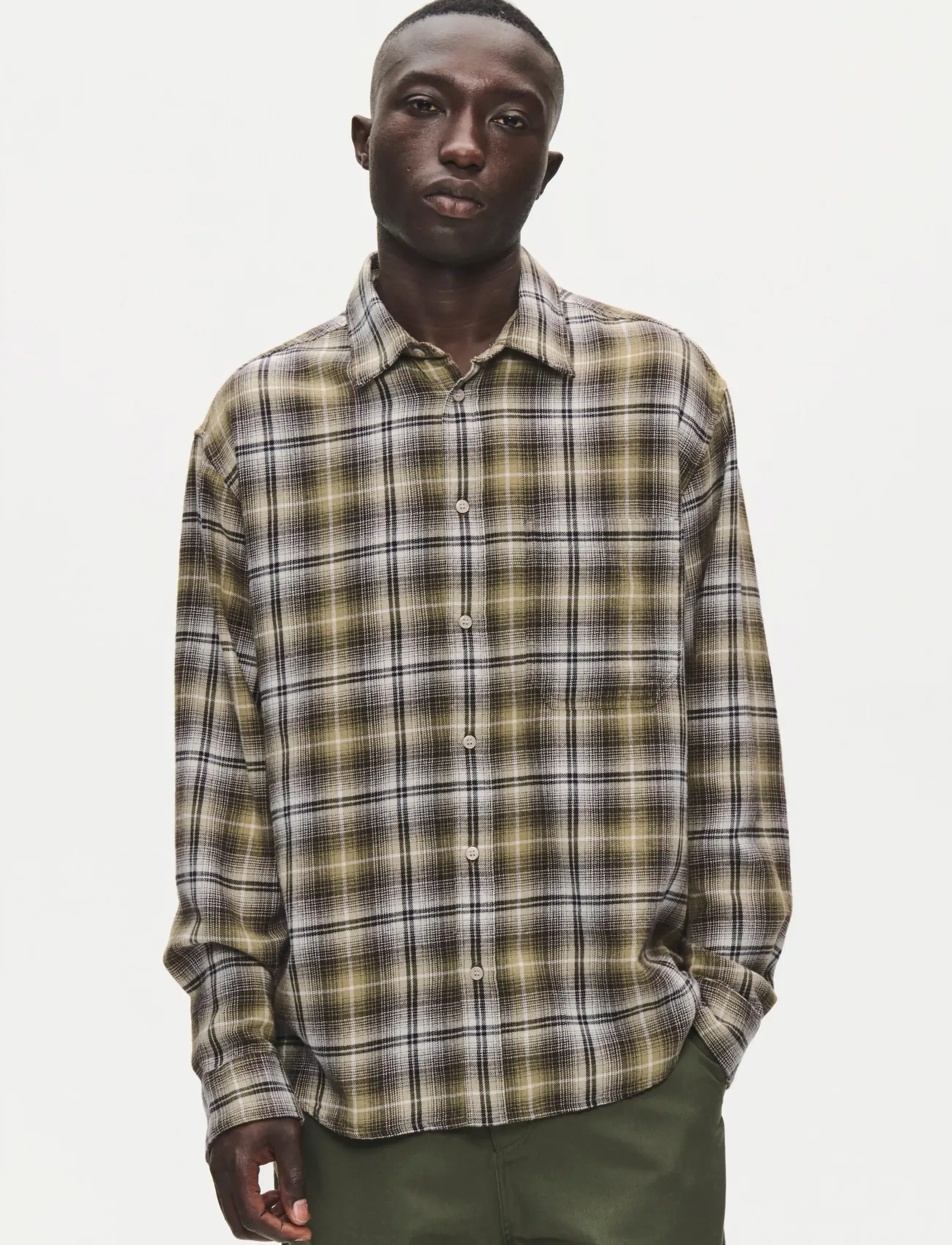 WOOD WOOD WWCooper shirt 25511 - WOOD WOOD - SILVER BIRCH MULTI CHECK / khaki/green