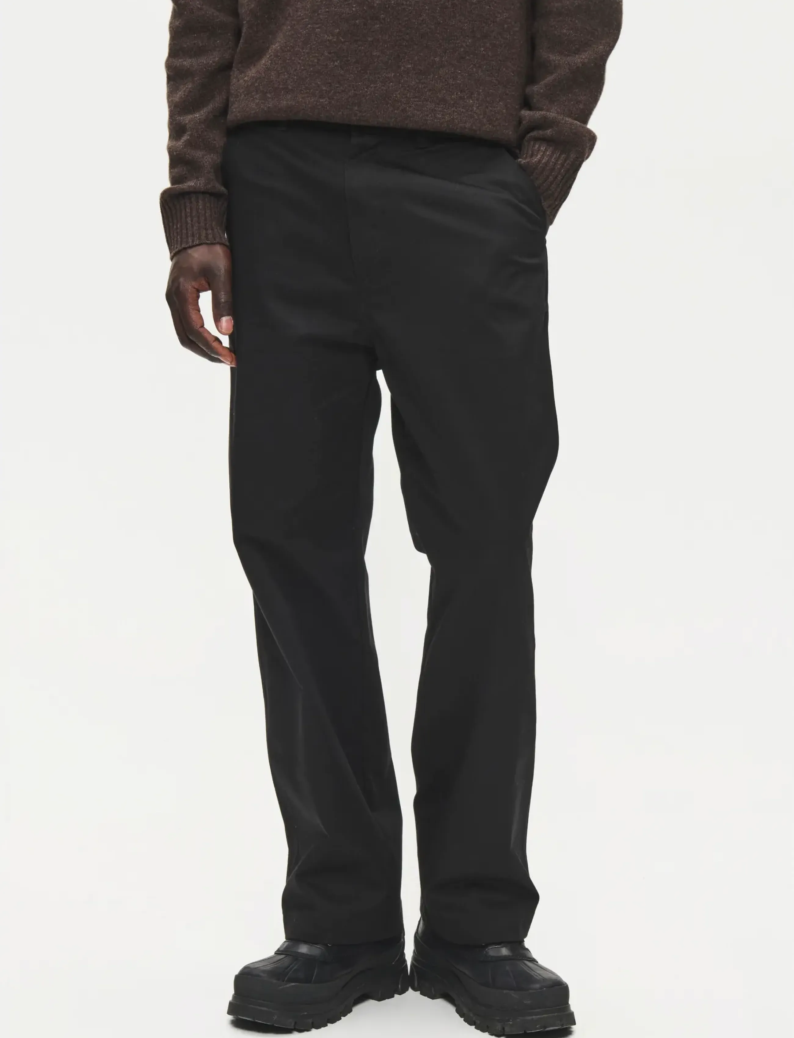 WOOD WOOD WWMaison trousers 25462 - Hosen - BLACK / black