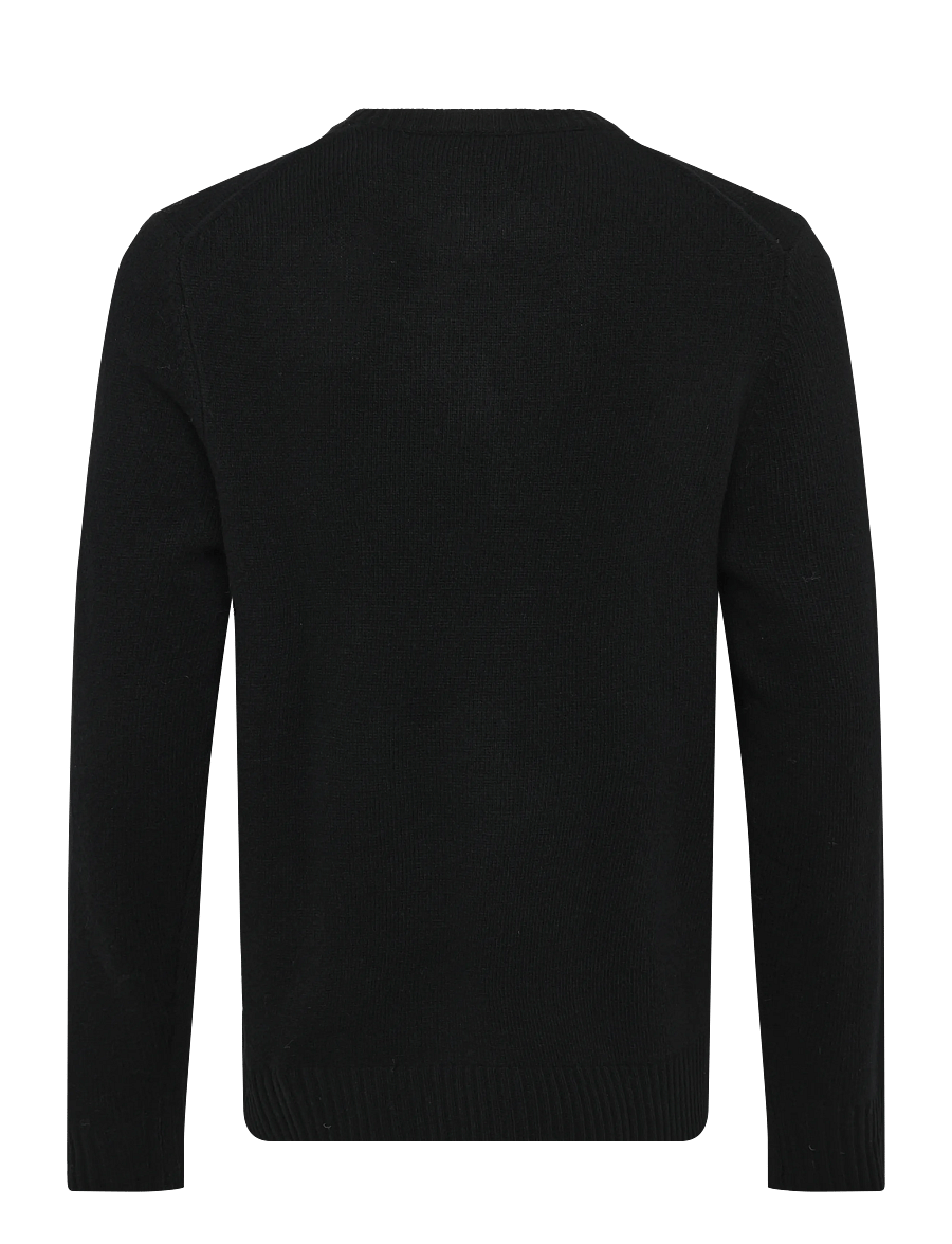 WOOD WOOD - WWTal crew neck 25590 - Ümara kaelusega - black - 2