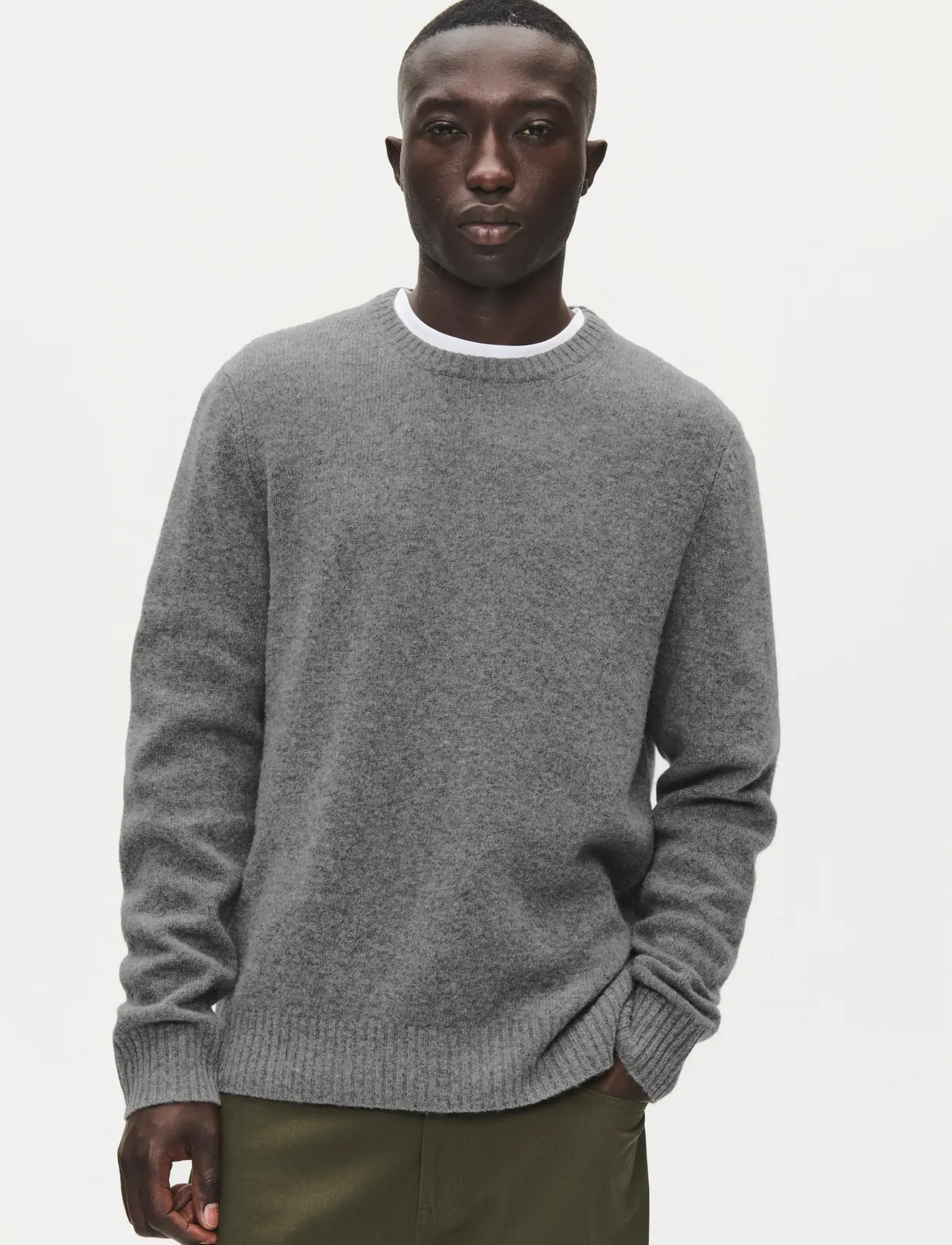 WOOD WOOD - WWTal crew neck 25590 - grey melange - 0