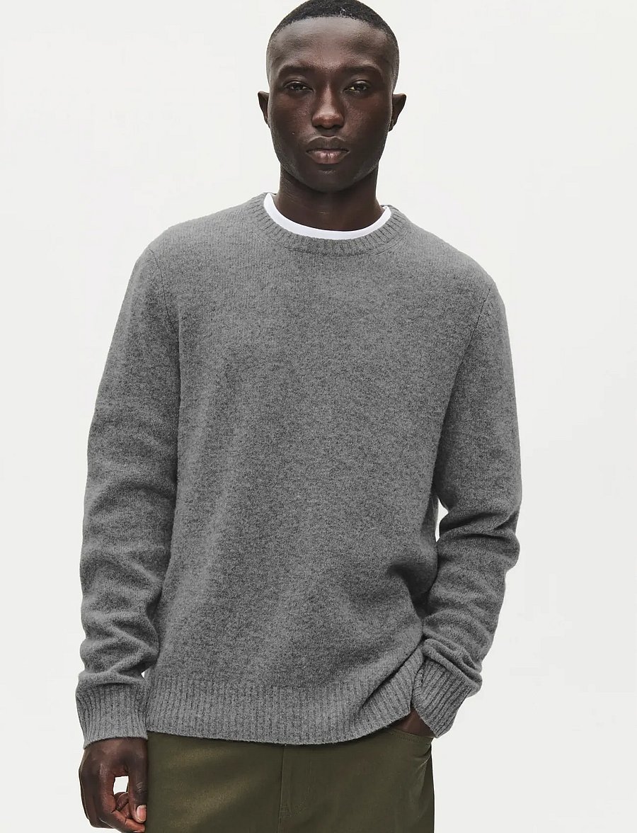 WOOD WOOD - WWTal crew neck 25590 - grey melange - 0