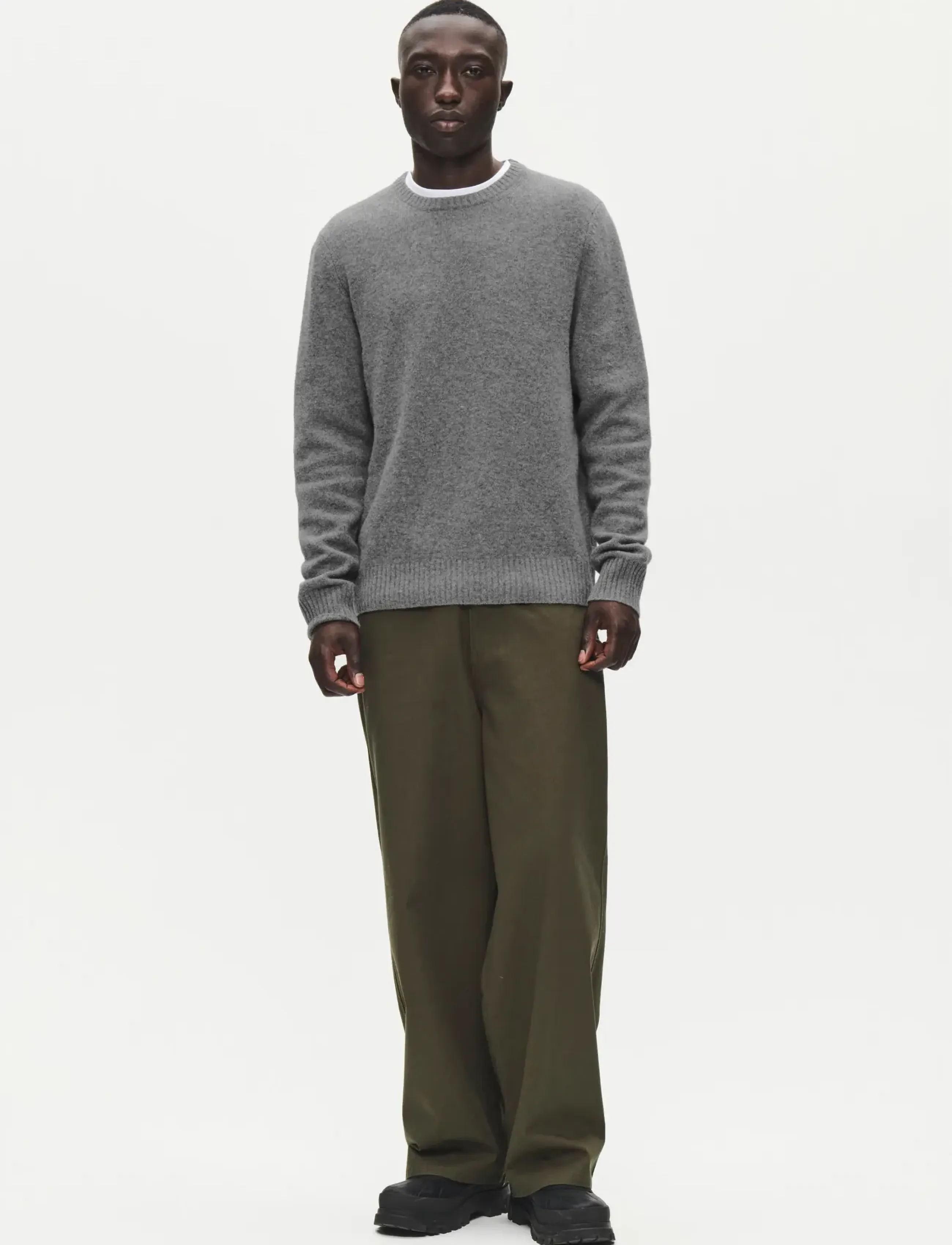 WOOD WOOD - WWTal crew neck 25590 - grey melange - 2