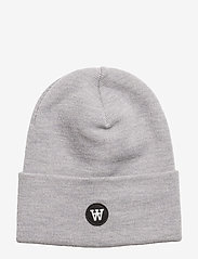 Double A by Wood Wood - Gerald tall beanie - beanies - grey melange - 0
