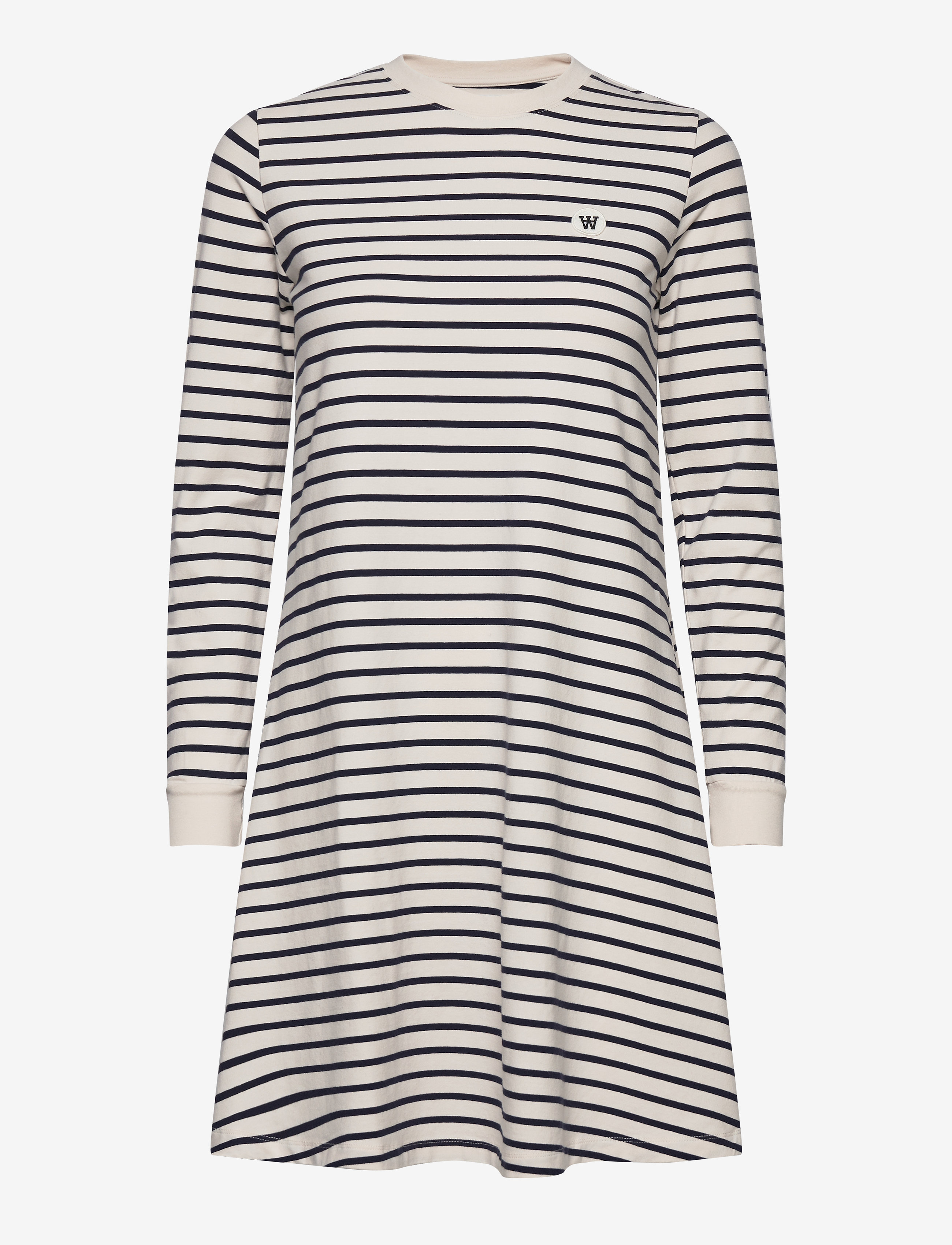 WOOD WOOD Isa dress - Kleider - OFF-WHITE/NAVY STRIPES / navy