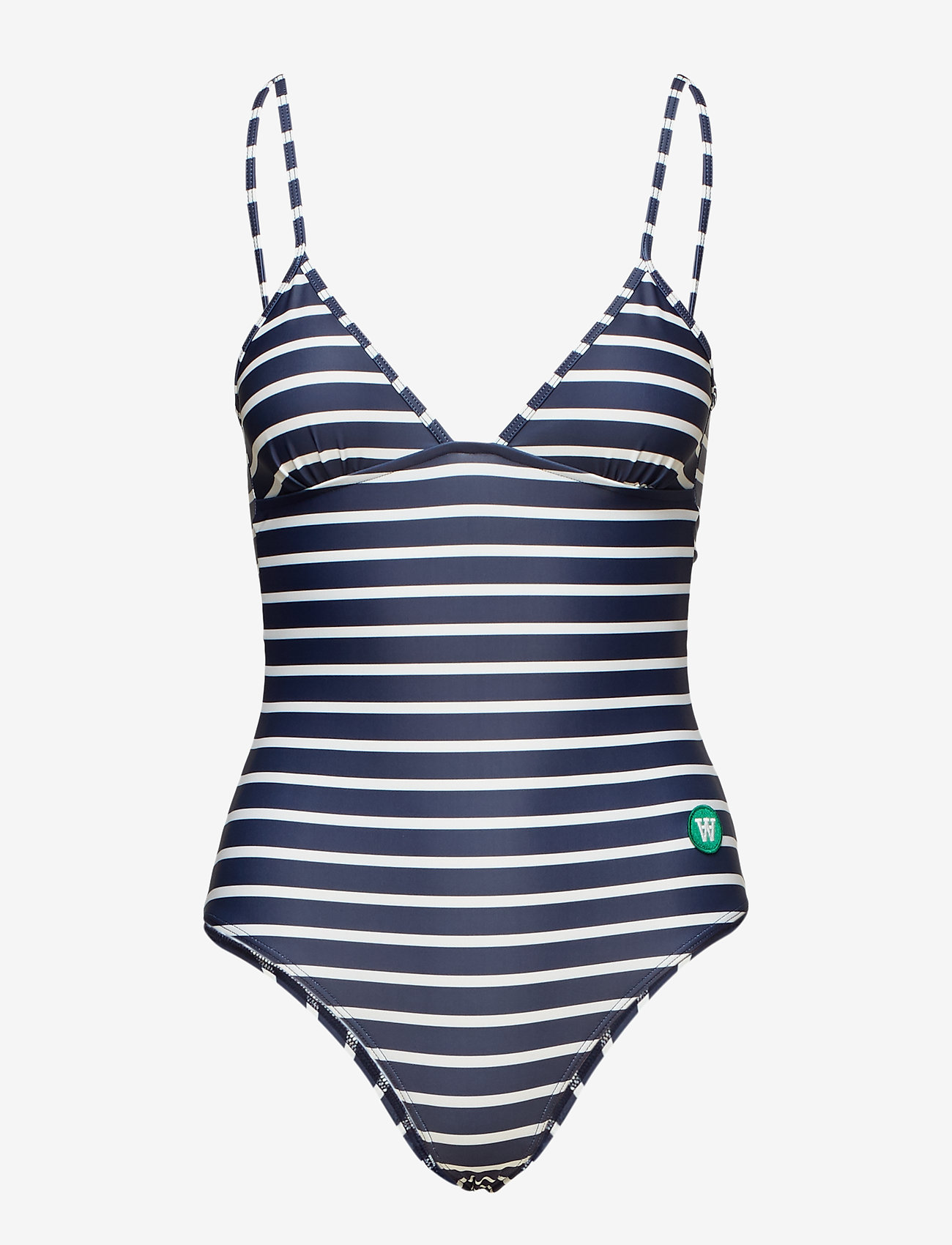 Double A by Wood Wood - Rio swimsuit - badeanzüge - navy/offwhite stripe - 0