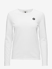 Double A by Wood Wood - Moa long sleeve GOTS - t-shirt & tops - bright white - 0
