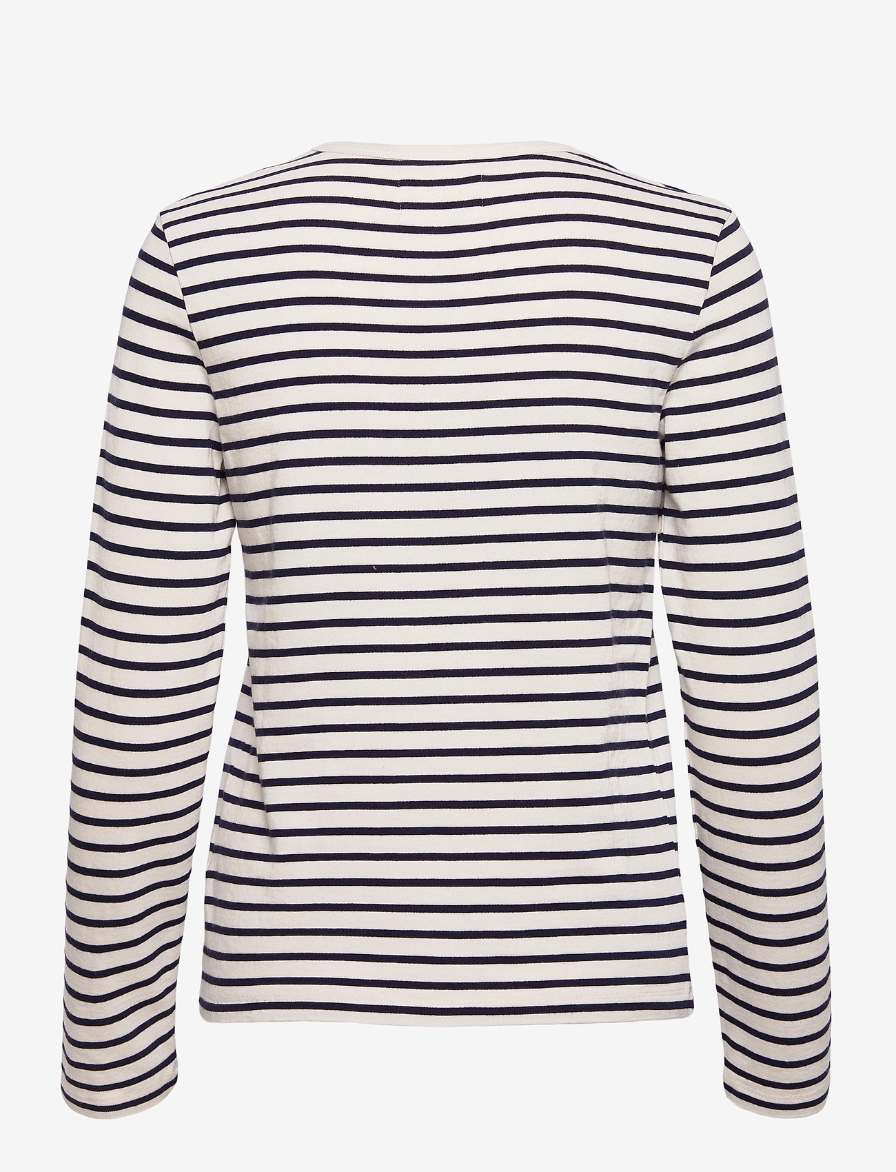 Double A by Wood Wood - Moa stripe long sleeve - t-shirts & tops - off-white/navy stripes - 1