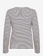Double A by Wood Wood - Moa stripe long sleeve - t-shirts & tops - off-white/navy stripes - 1