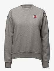 Double A by Wood Wood - Jess sweatshirt - hoodies - grey melange - 0