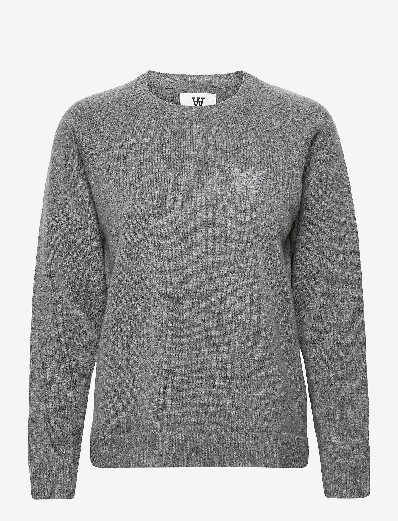 Double A by Wood Wood - Asta lambswool jumper - grey melange - 0