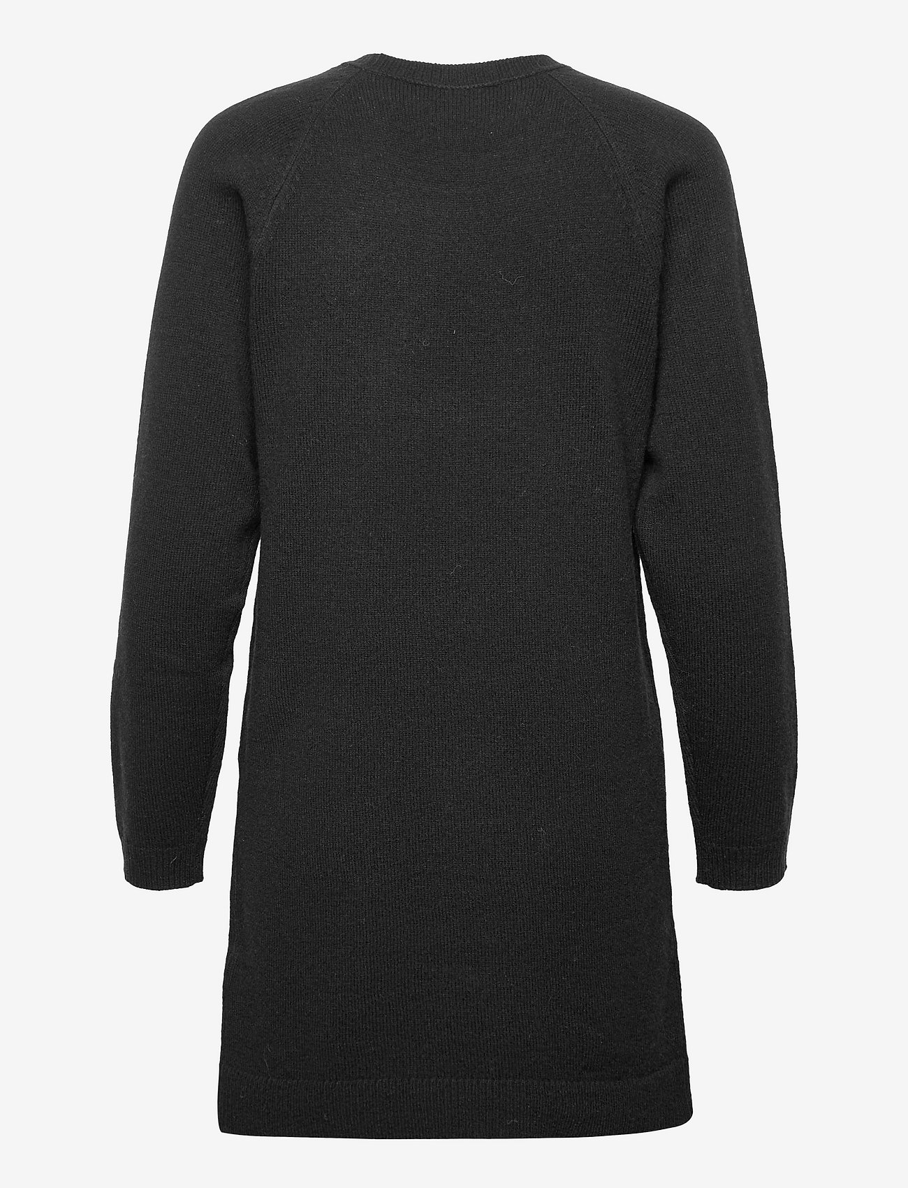Double A by Wood Wood - Anne lambswool dress - stickade klänningar - black - 1
