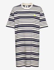 Double A by Wood Wood - Ulla stripe dress - sukienki koszulowe - off-white/navy stripes - 0