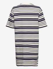 Double A by Wood Wood - Ulla stripe dress - t-shirt dresses - off-white/navy stripes - 1