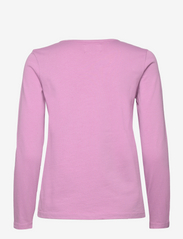 Double A by Wood Wood - Moa stacked logo long sleeve - langærmede toppe - rosy lavender - 1