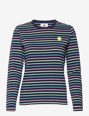 Double A by Wood Wood - Moa stripe long sleeve - t-shirts & tops - navy stripes - 0