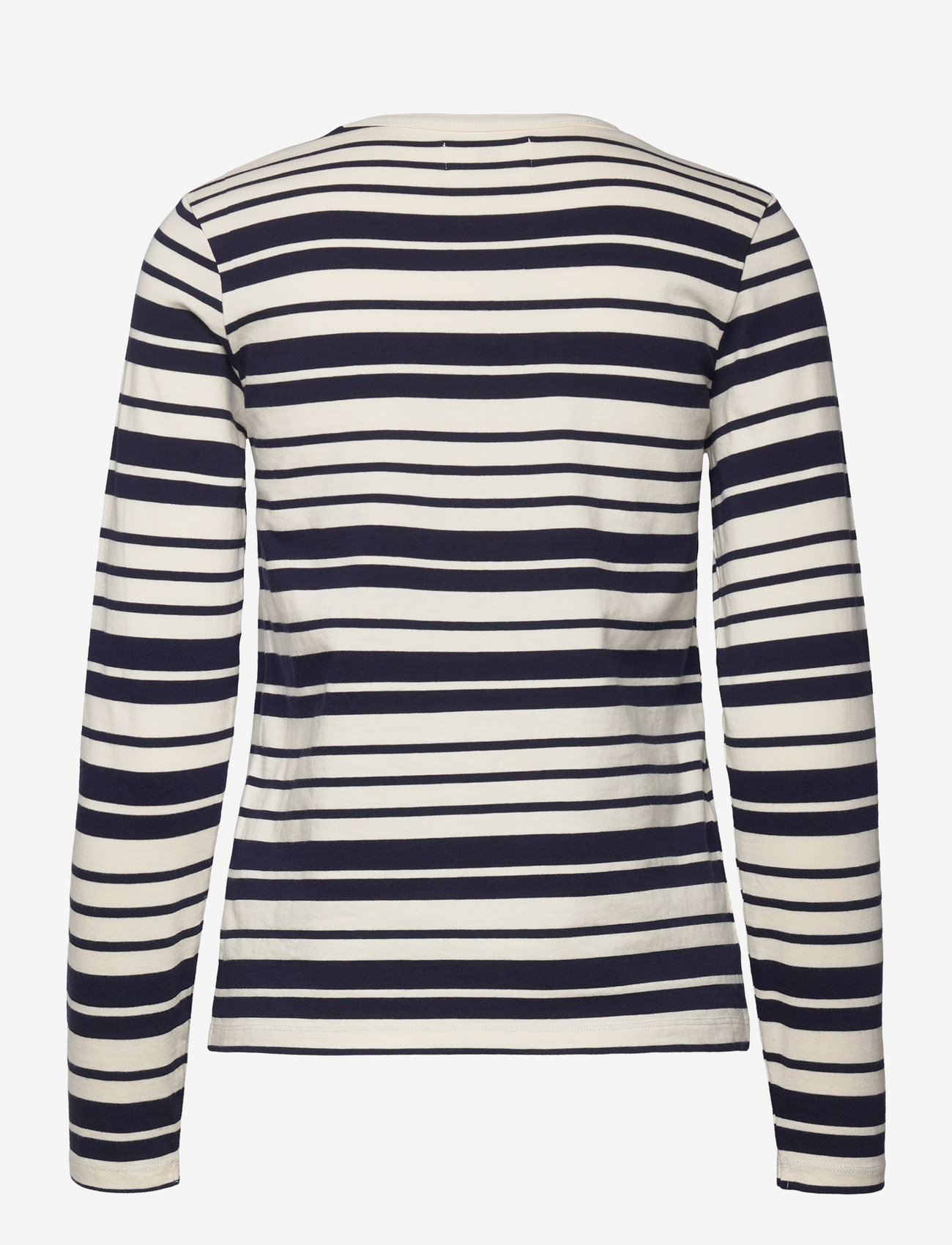 Double A by Wood Wood - Moa stripe long sleeve - langærmede toppe - off-white/navy stripes - 1