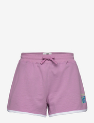 Double A by Wood Wood - Tia stacked logo retro shorts - sweat shorts - rosy lavender - 0
