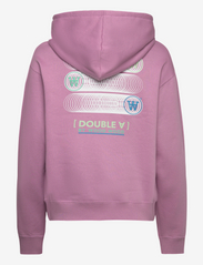 Double A by Wood Wood - Jenn stacked logo hoodie - sweatshirts & hættetrøjer - rosy lavender - 1