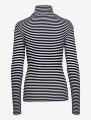 Double A by Wood Wood - Vera fine rib jersey LS - langærmede toppe - white/black - 1